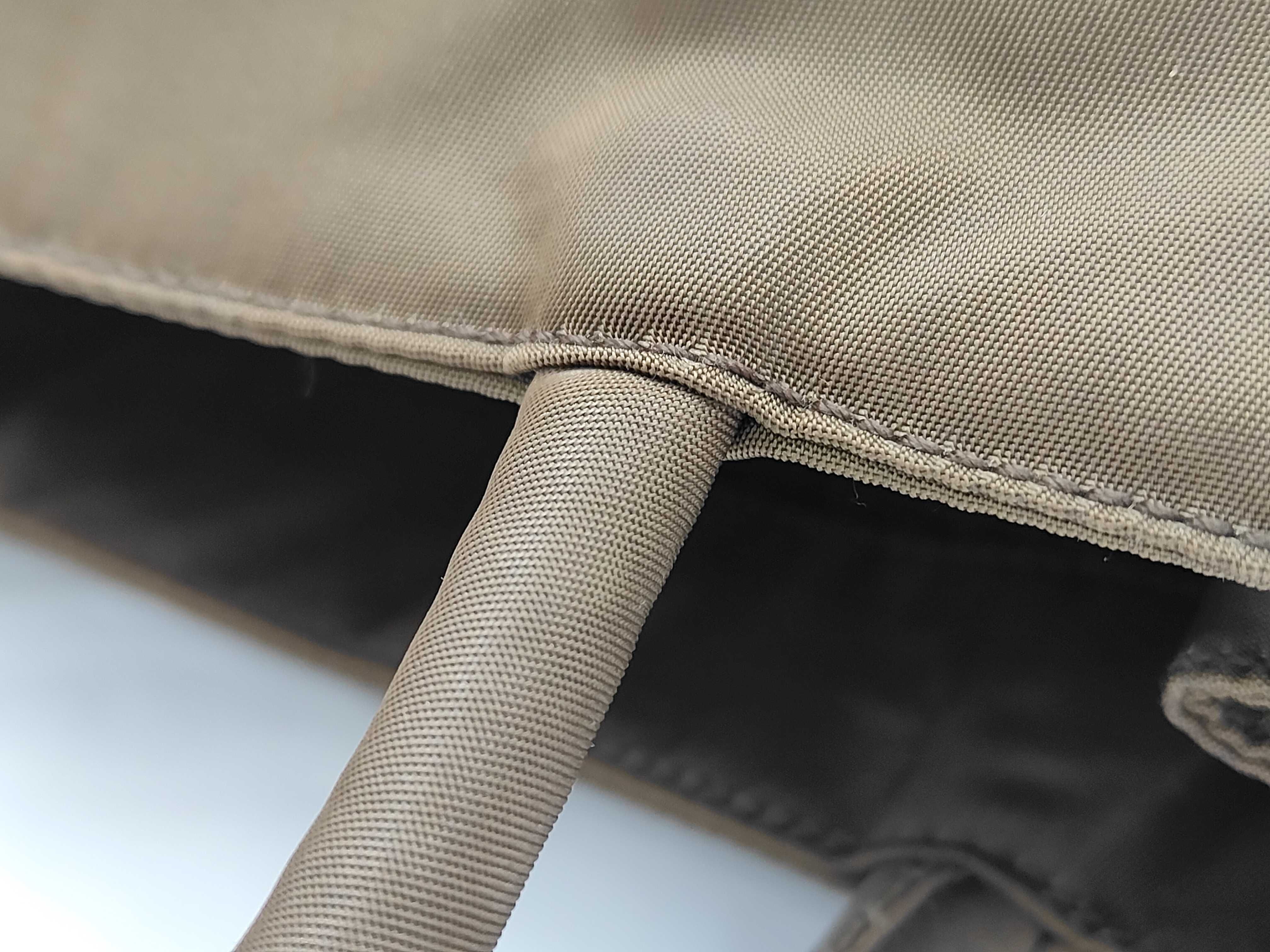Nylon Handbag, Brown — view 5
