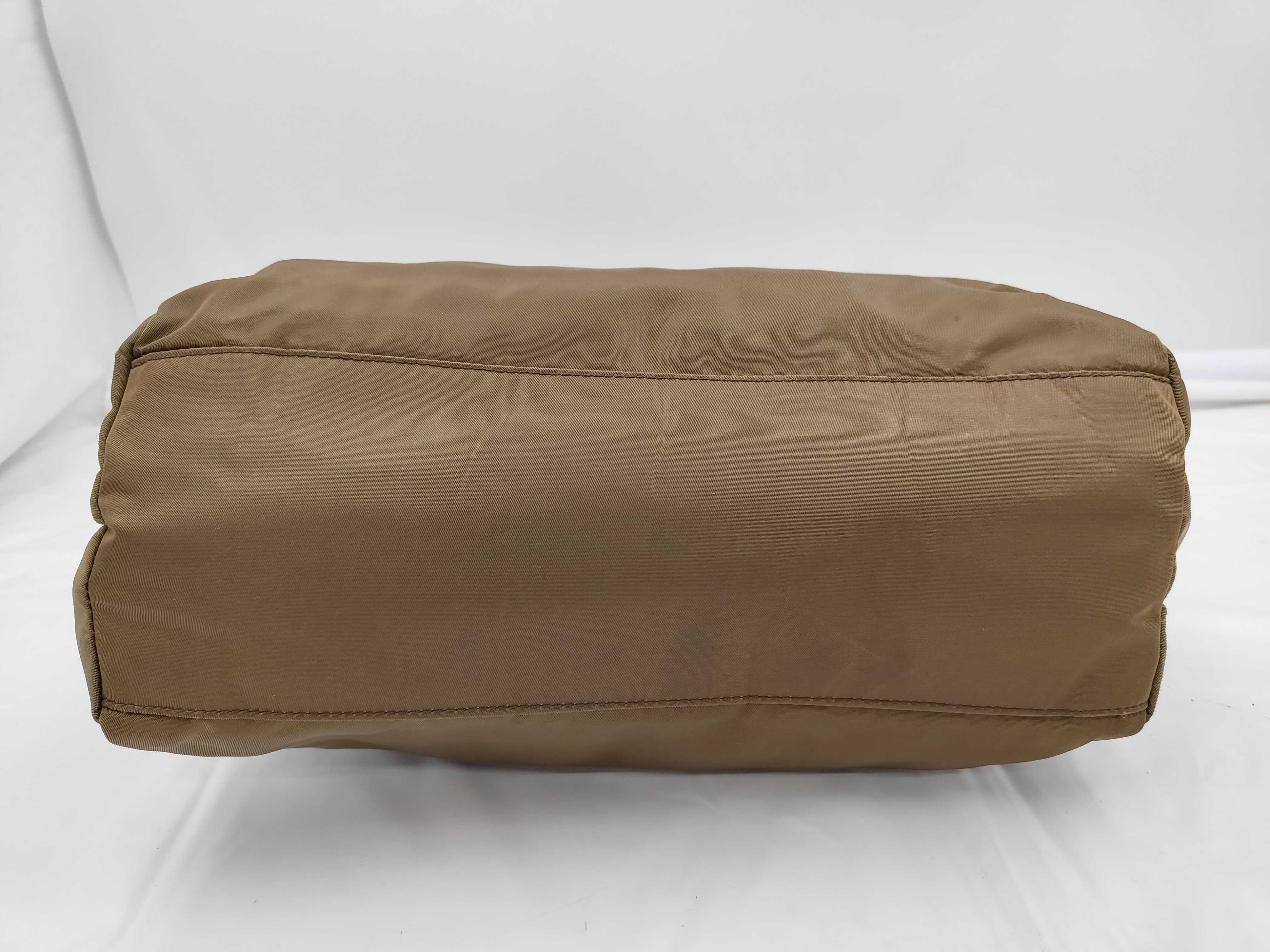 Nylon Handbag, Brown — view 7