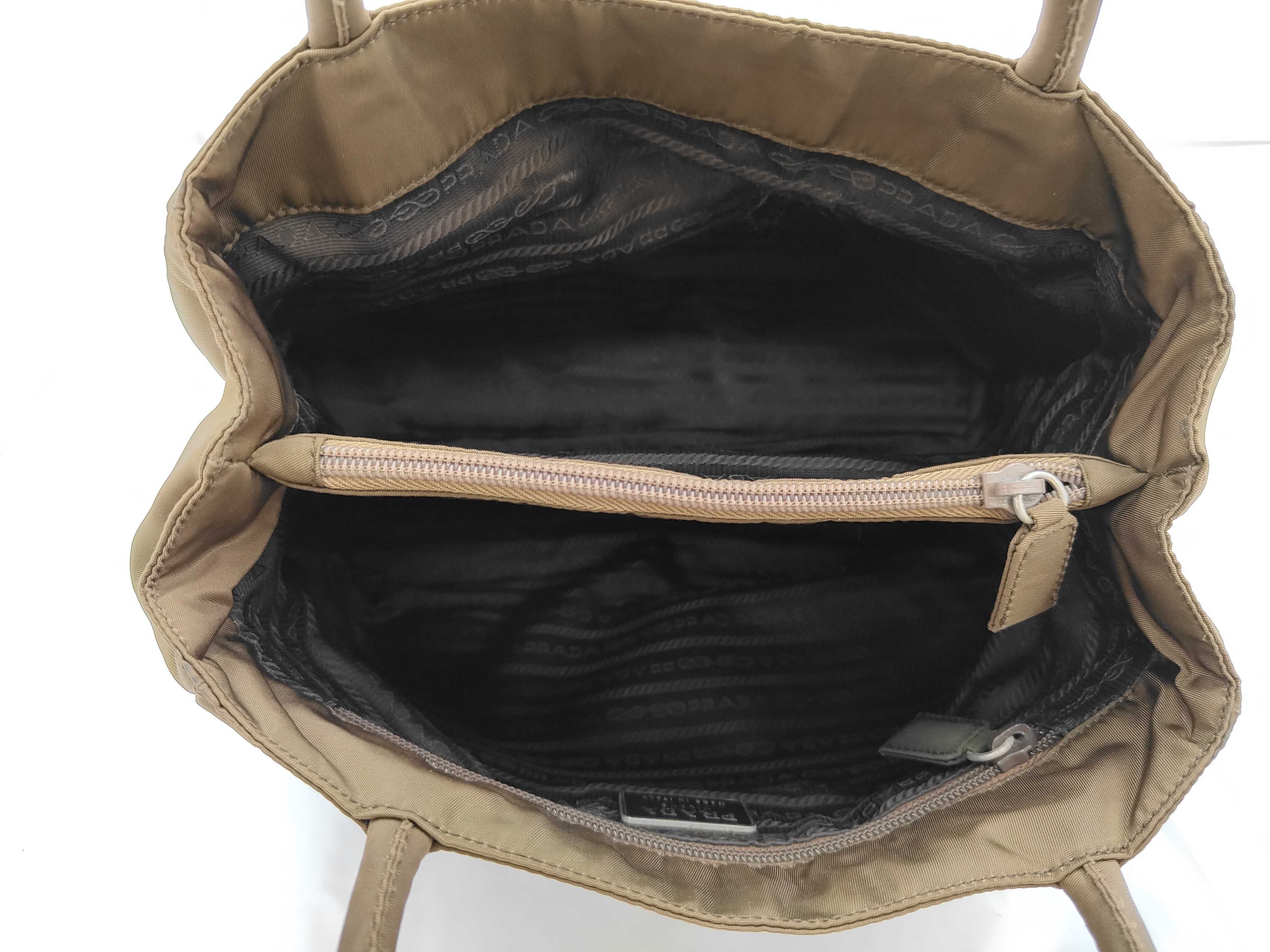 Nylon Handbag, Brown — view 8