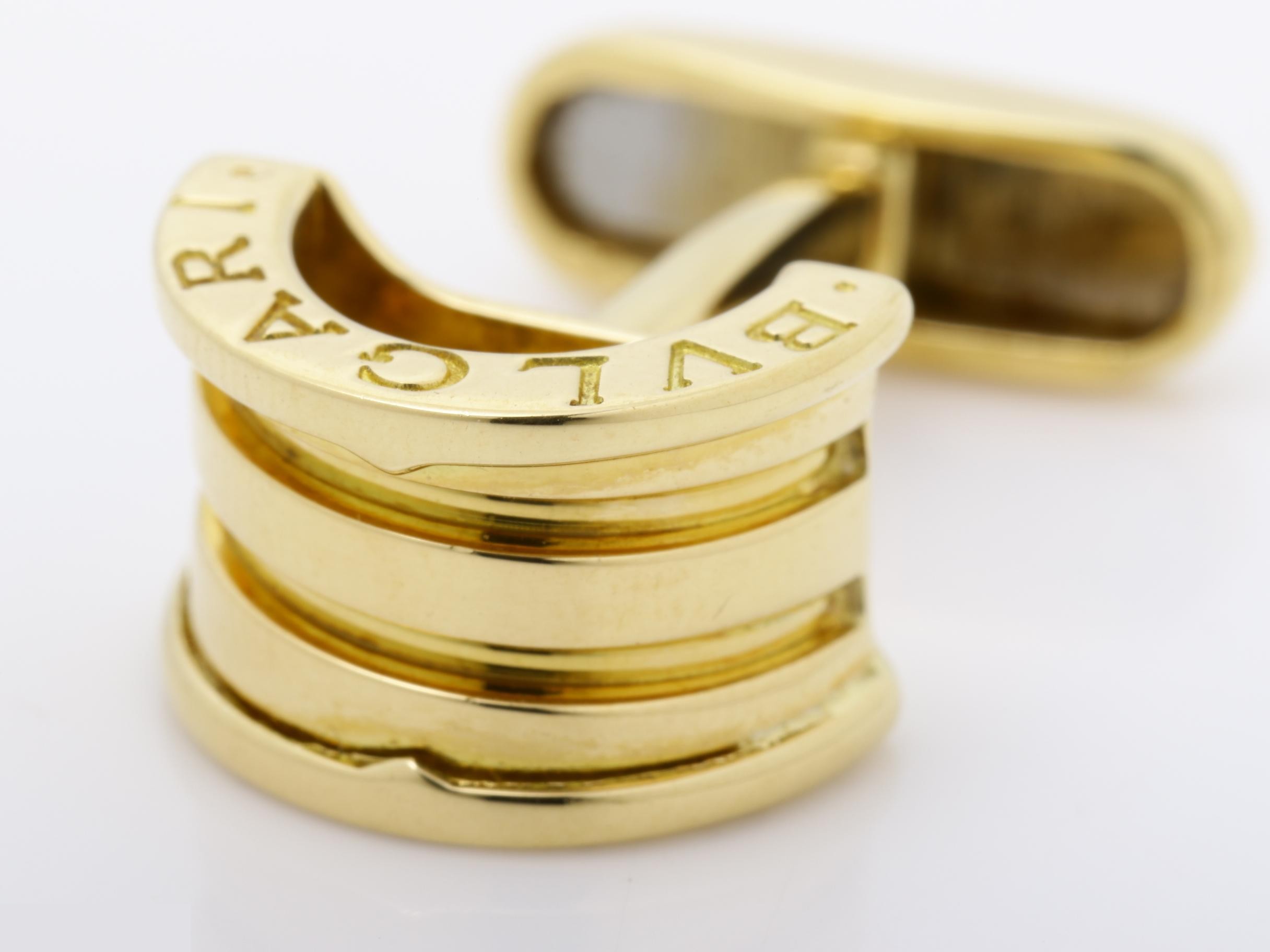B.zero1 (precious metal) cufflinks, 750YG, 13g — view 3