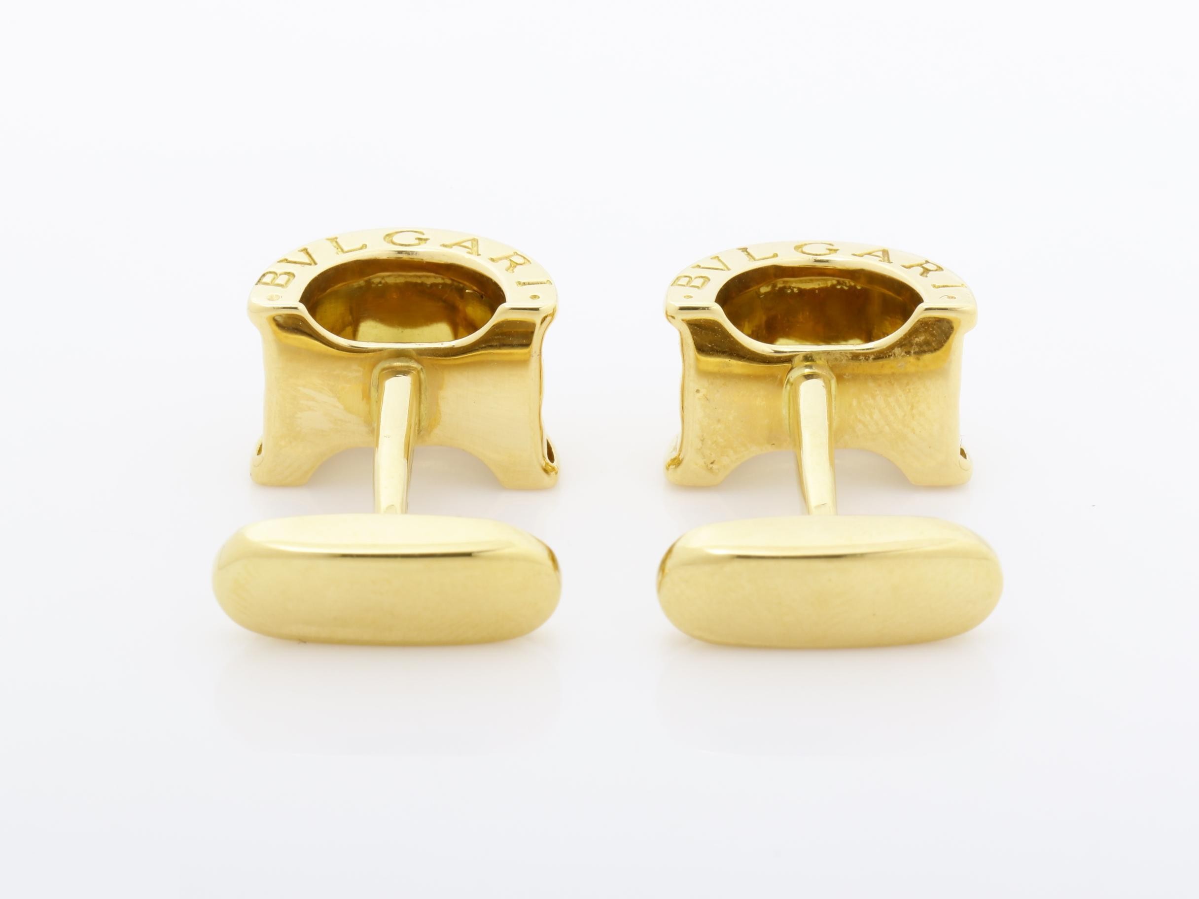 B.zero1 (precious metal) cufflinks, 750YG, 13g — view 4