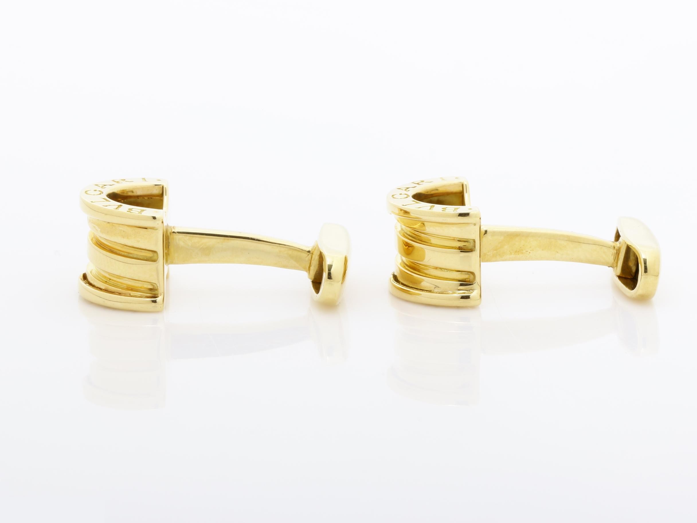 B.zero1 (precious metal) cufflinks, 750YG, 13g — view 5