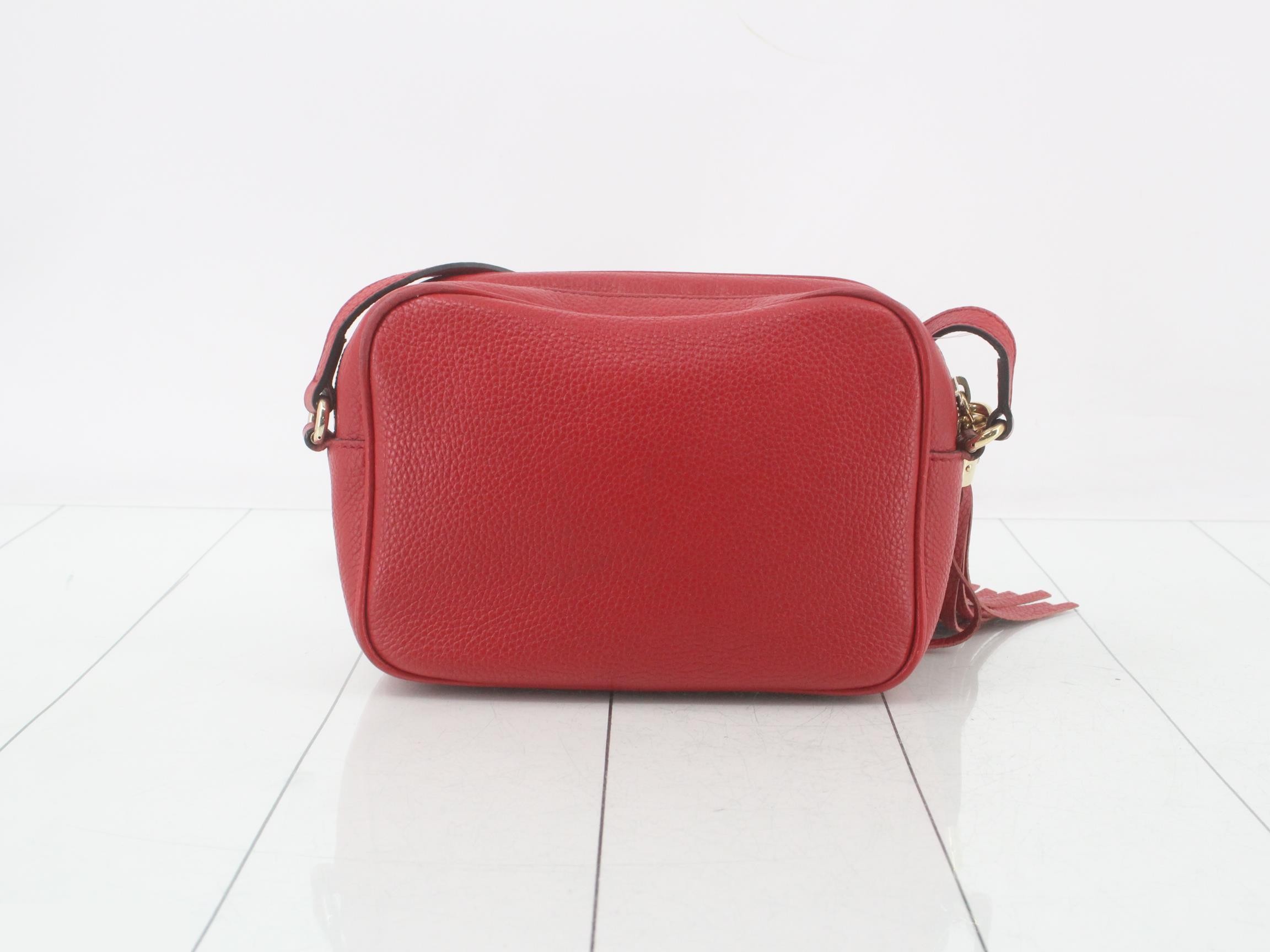Soho Leather Small Disco Bag Shoulder Bag Red — view 2