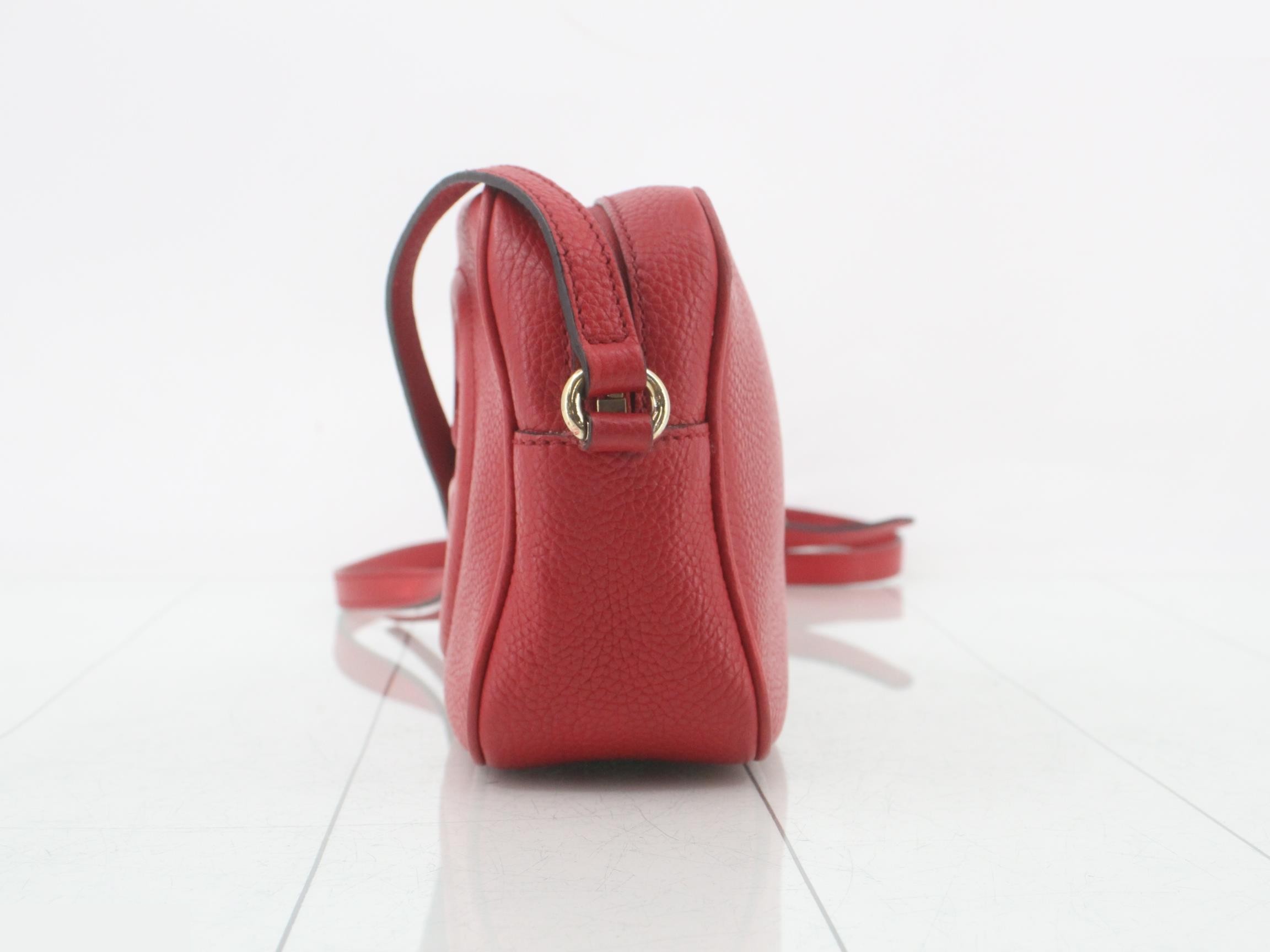 Soho Leather Small Disco Bag Shoulder Bag Red — view 3