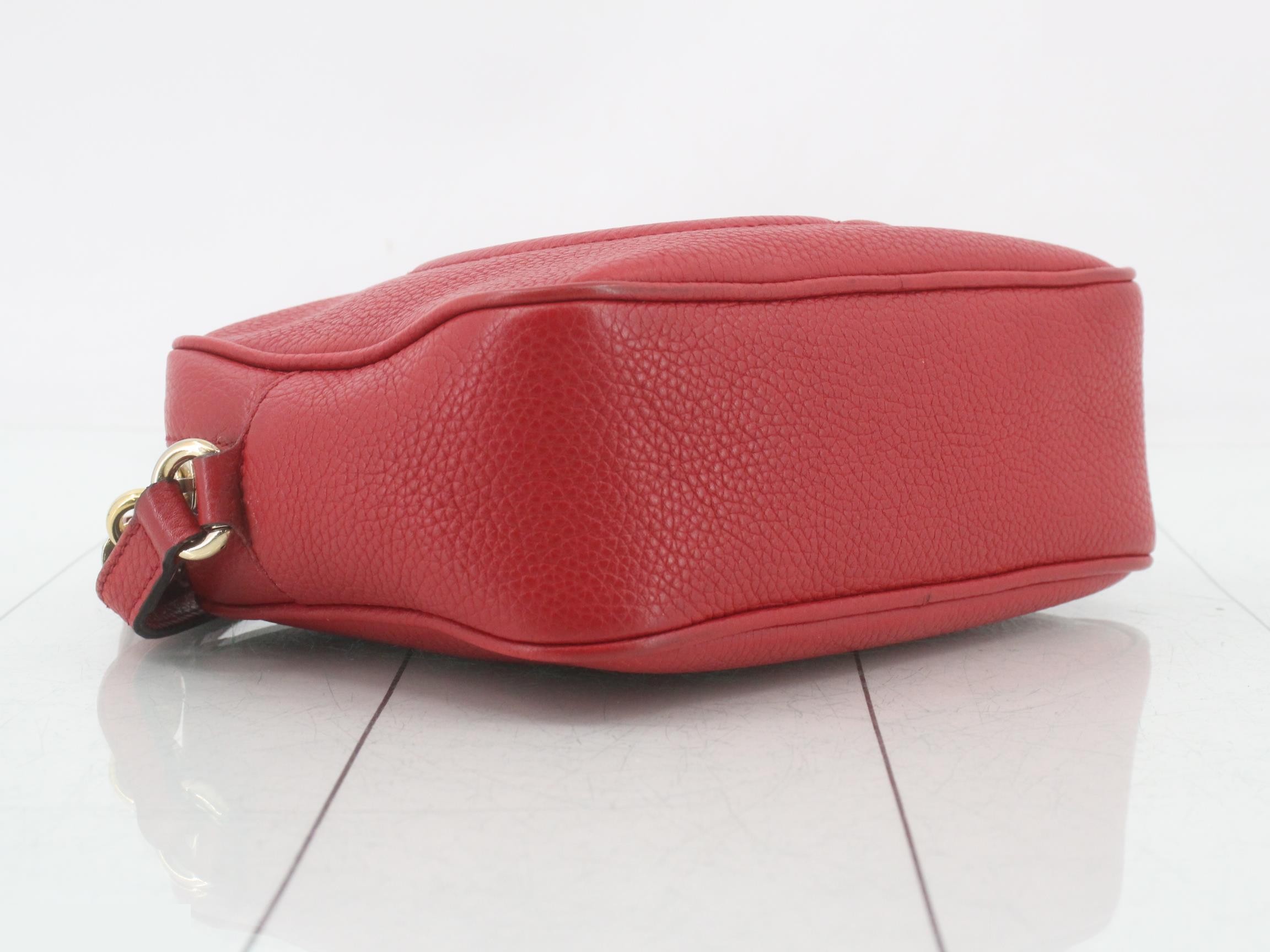 Soho Leather Small Disco Bag Shoulder Bag Red — view 5