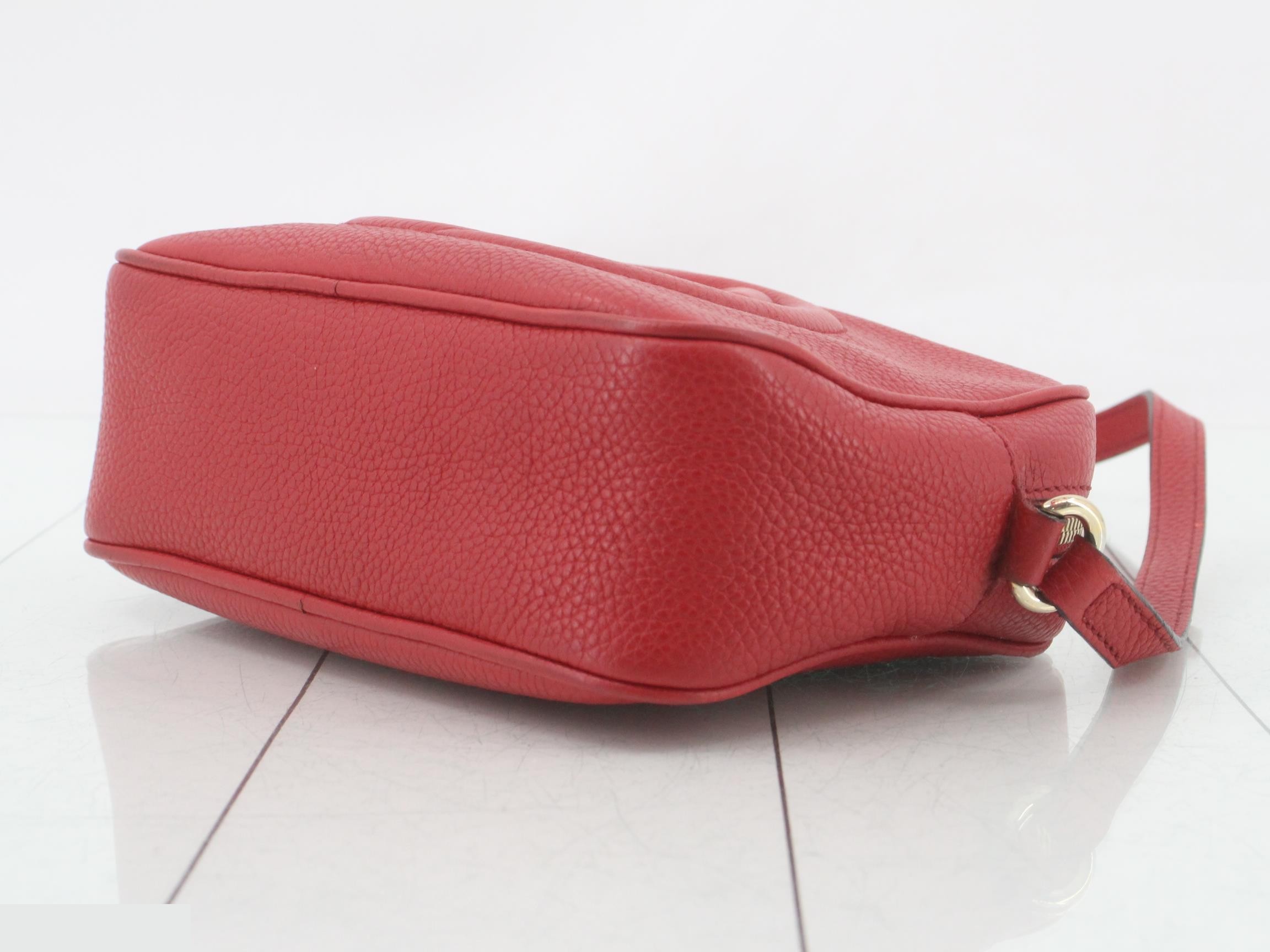 Soho Leather Small Disco Bag Shoulder Bag Red — view 6
