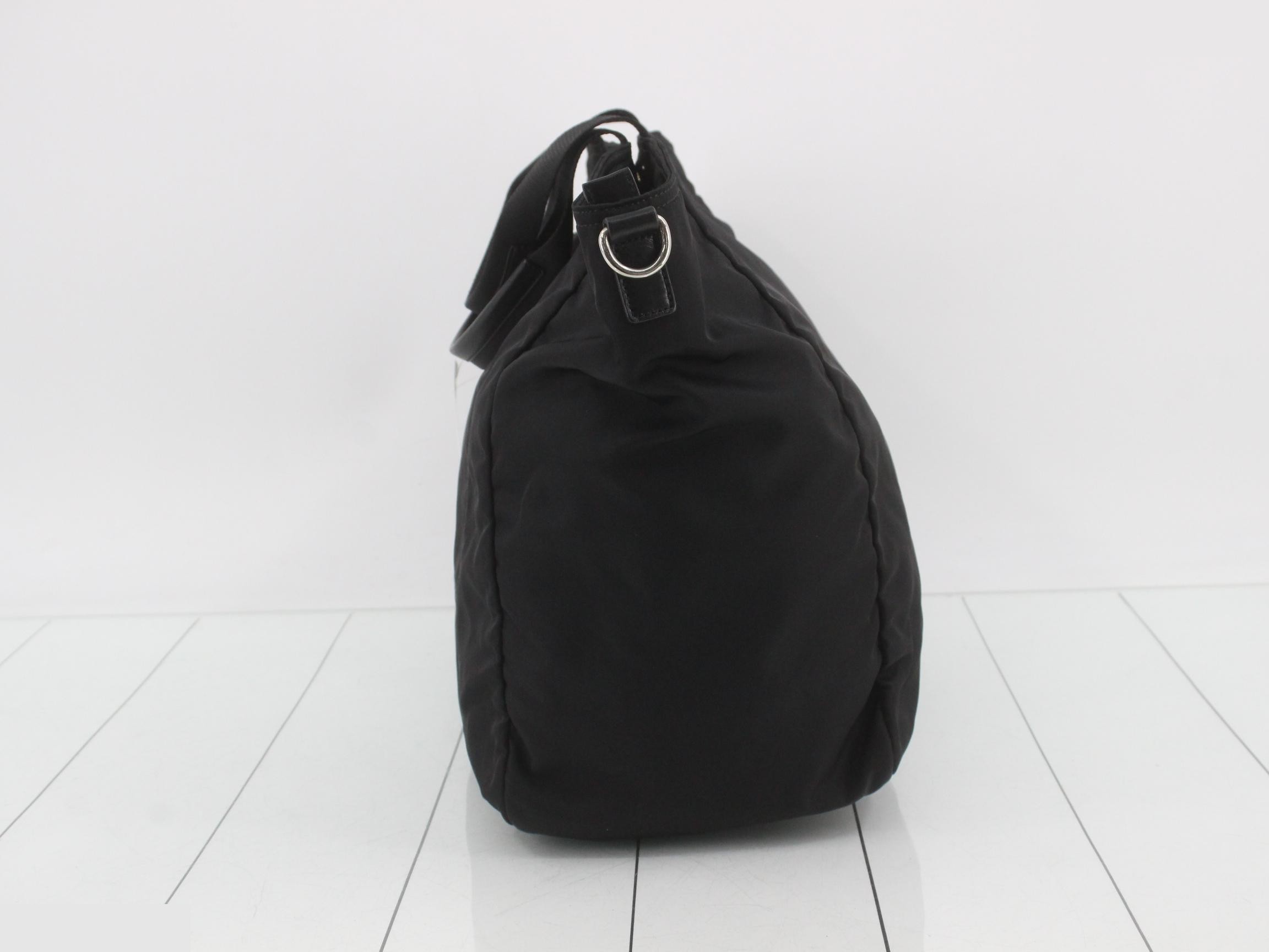 2-way tote bag, nylon, black — view 3