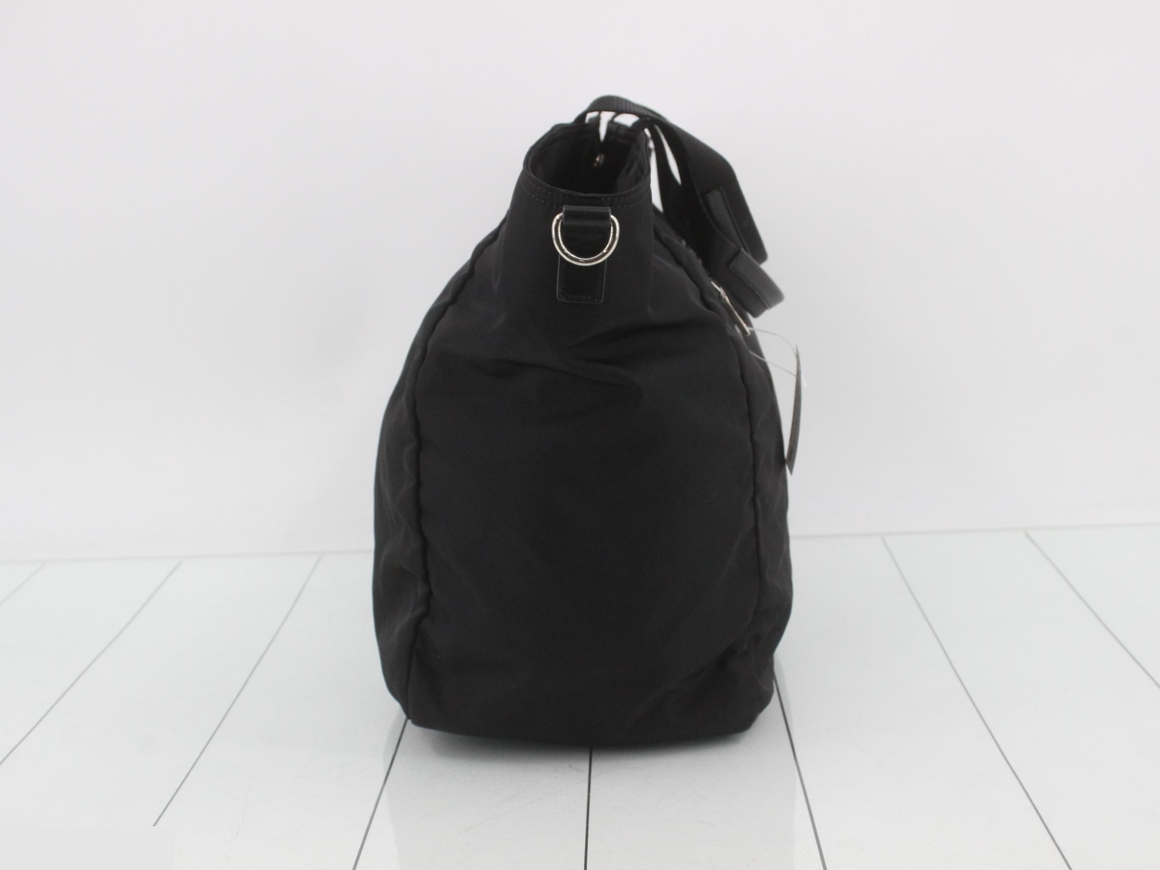 2-way tote bag, nylon, black — view 4