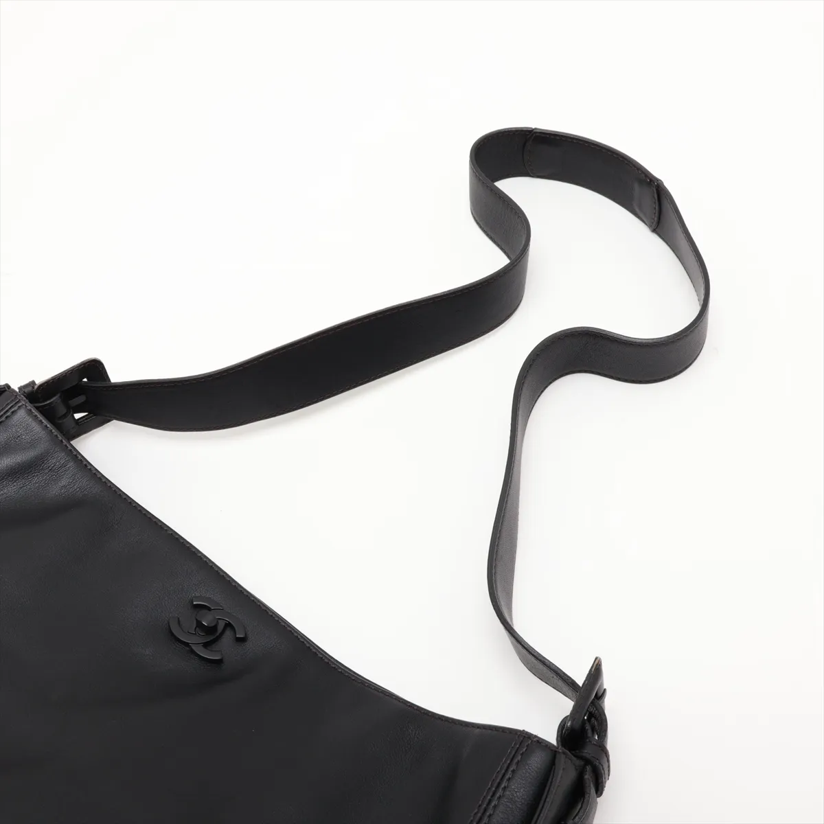 Coco Mark Lambskin Shoulder Bag, Black with Black Hardware, Item No. 5788990 (Serial Number 5) — view 5