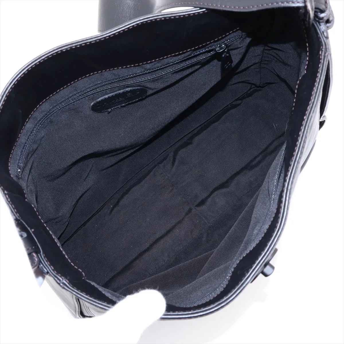 Coco Mark Lambskin Shoulder Bag, Black with Black Hardware, Item No. 5788990 (Serial Number 5) — view 6