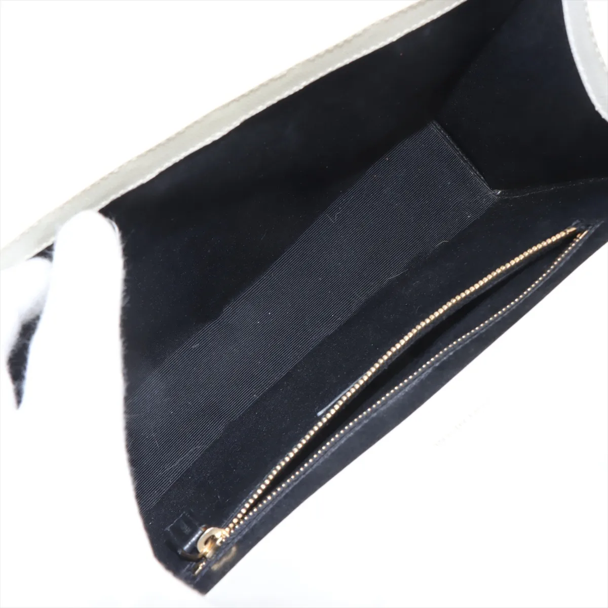 Envelope Leather Chain Shoulder Bag, Beige, 487198 — view 7
