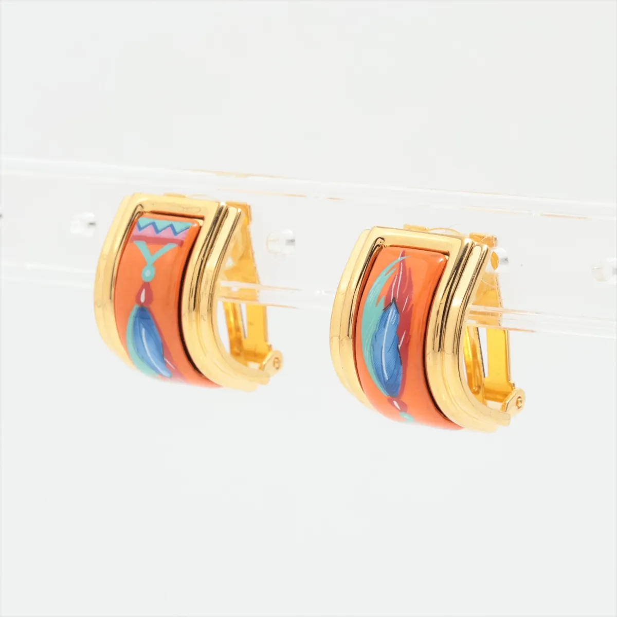 Enamel Earrings (for both ears) GP Gold