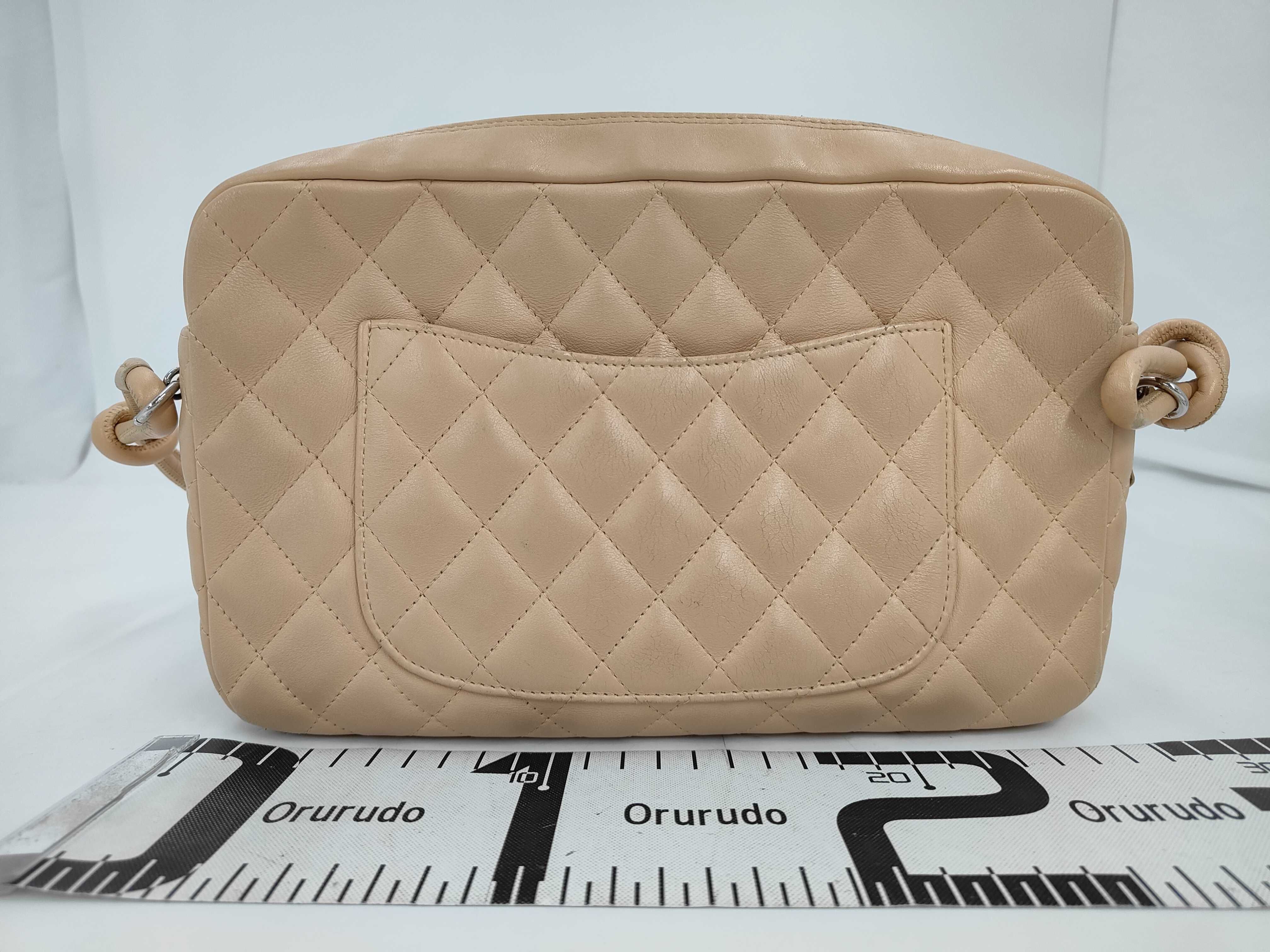 Cambon Shoulder Bag, Lambskin, Beige — view 2
