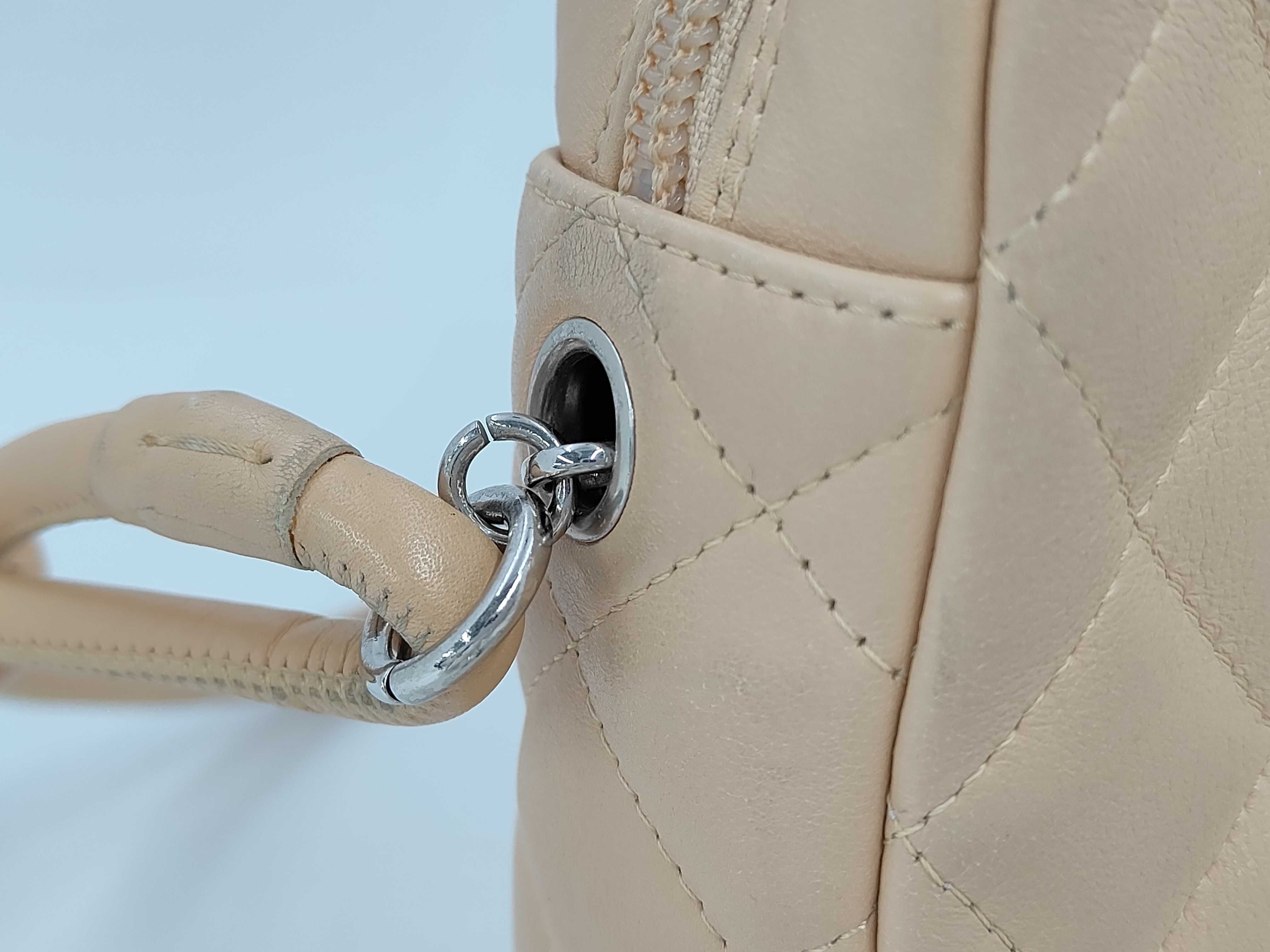 Cambon Shoulder Bag, Lambskin, Beige — view 3