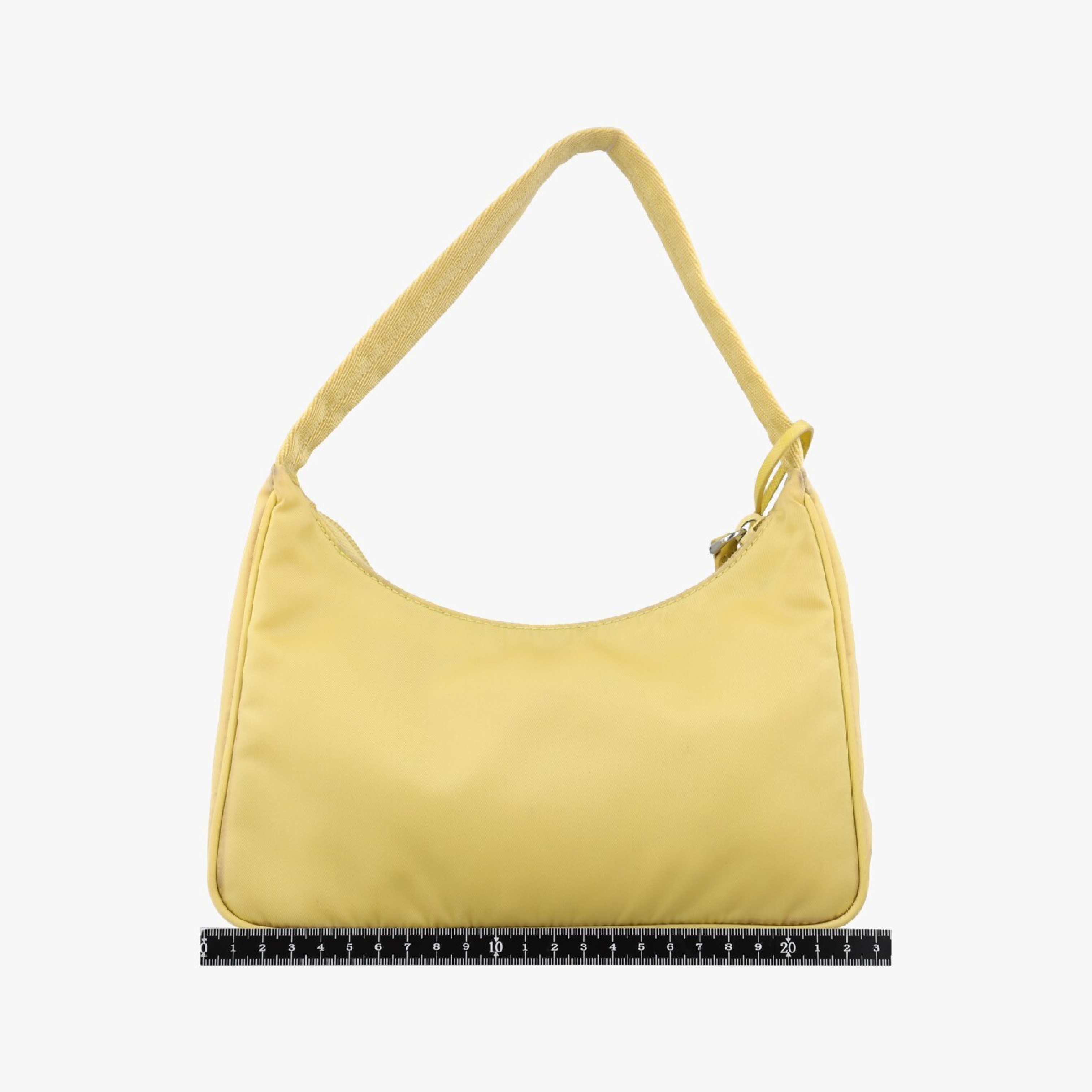 Re-Edition 2000 Triangle Logo Yellow Nylon Handbag 1NE515 7/I — view 2