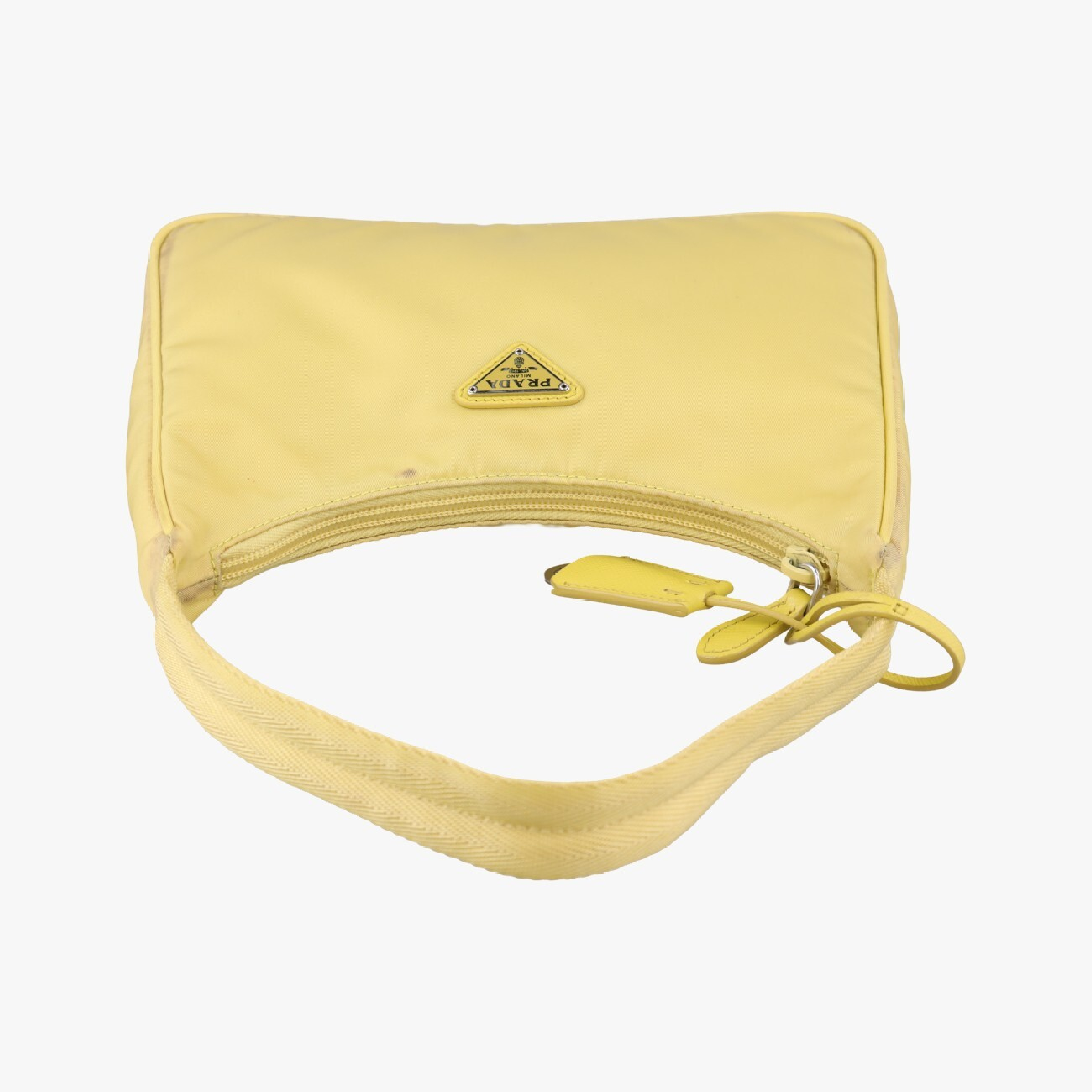 Re-Edition 2000 Triangle Logo Yellow Nylon Handbag 1NE515 7/I — view 5