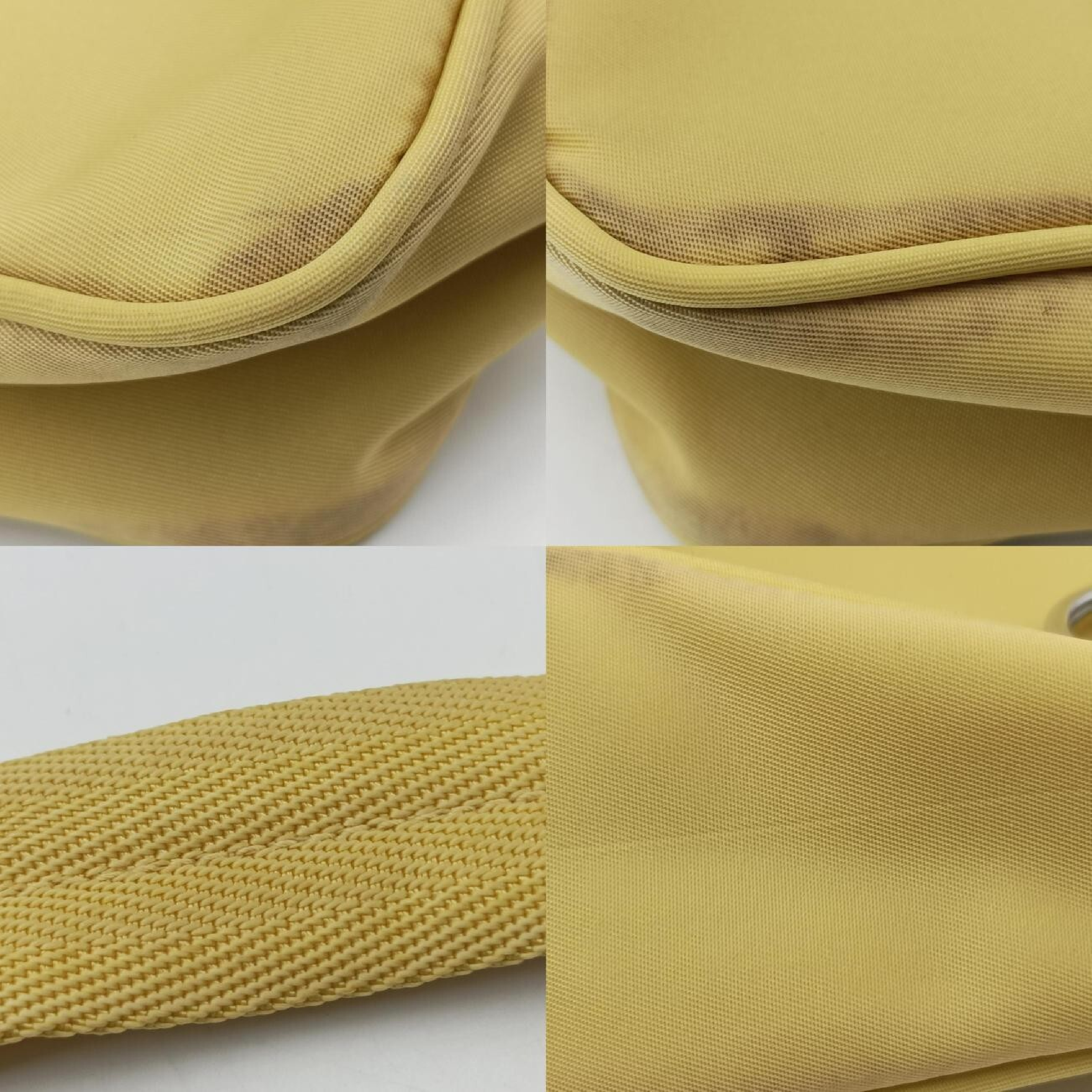 Re-Edition 2000 Triangle Logo Yellow Nylon Handbag 1NE515 7/I — view 10