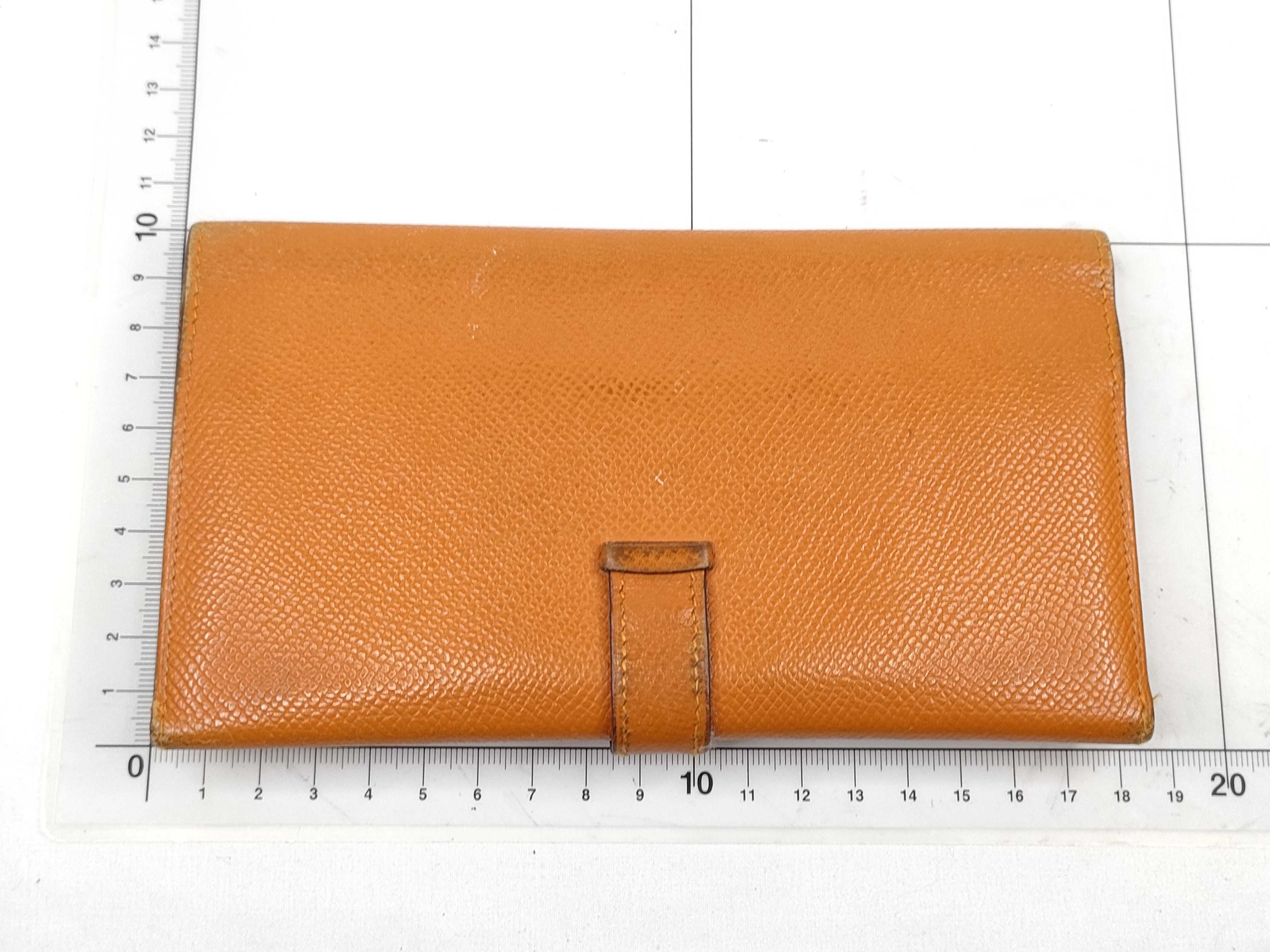 Bearn Hermès Bearn Long Wallet Gold Hardware Orange K Stamp Wallet — view 2