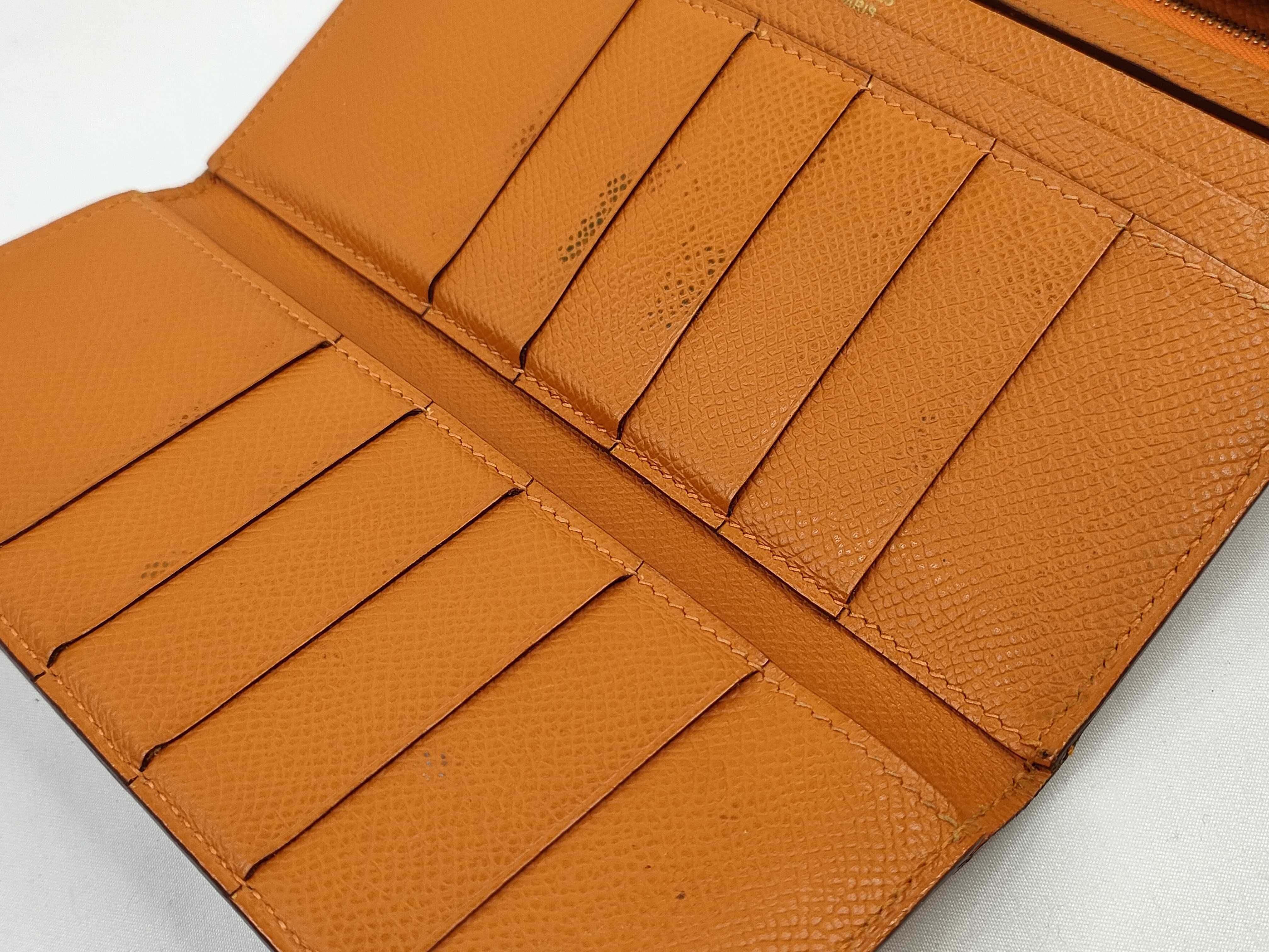 Bearn Hermès Bearn Long Wallet Gold Hardware Orange K Stamp Wallet — view 13