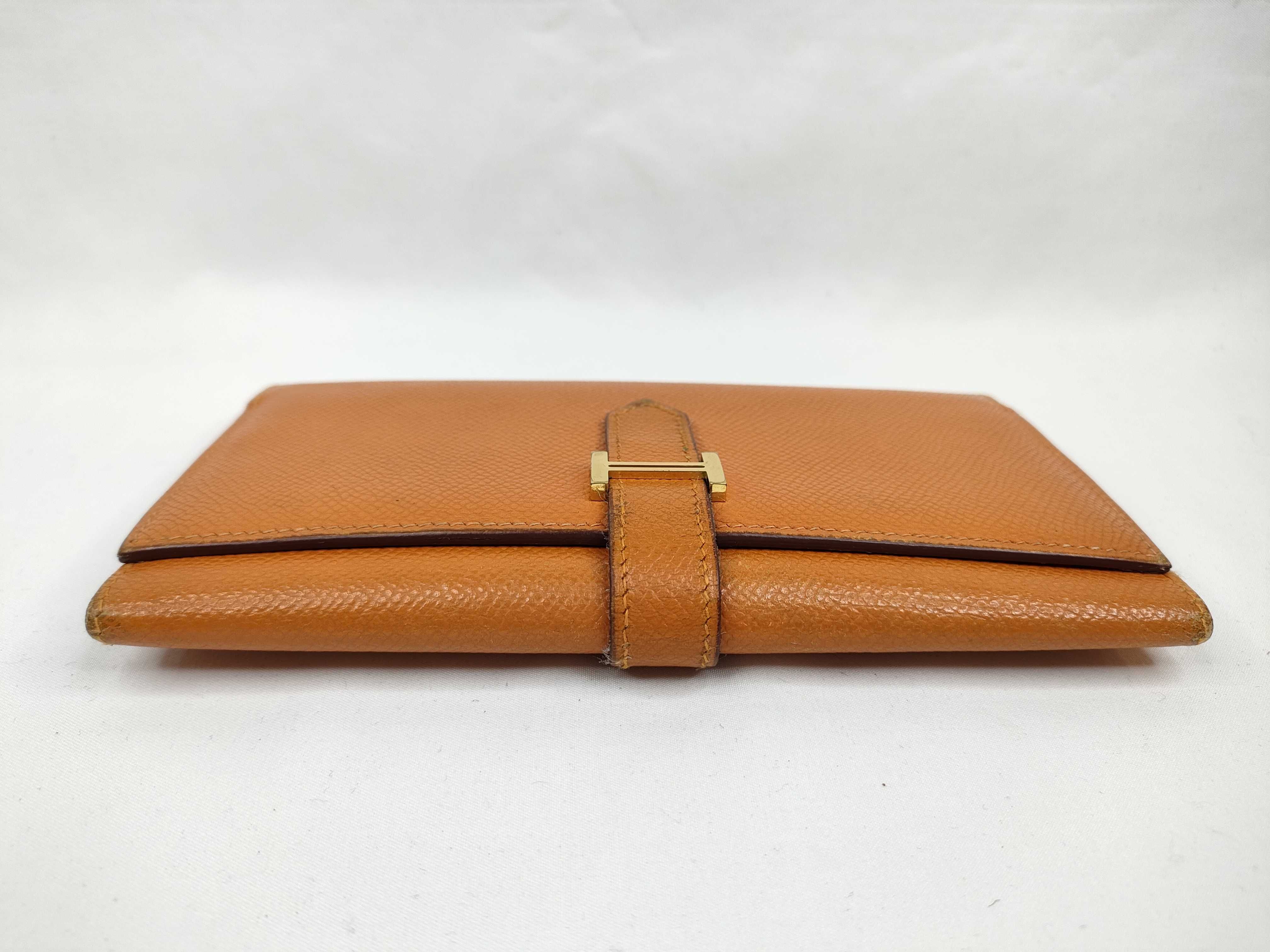 Bearn Hermès Bearn Long Wallet Gold Hardware Orange K Stamp Wallet — view 4