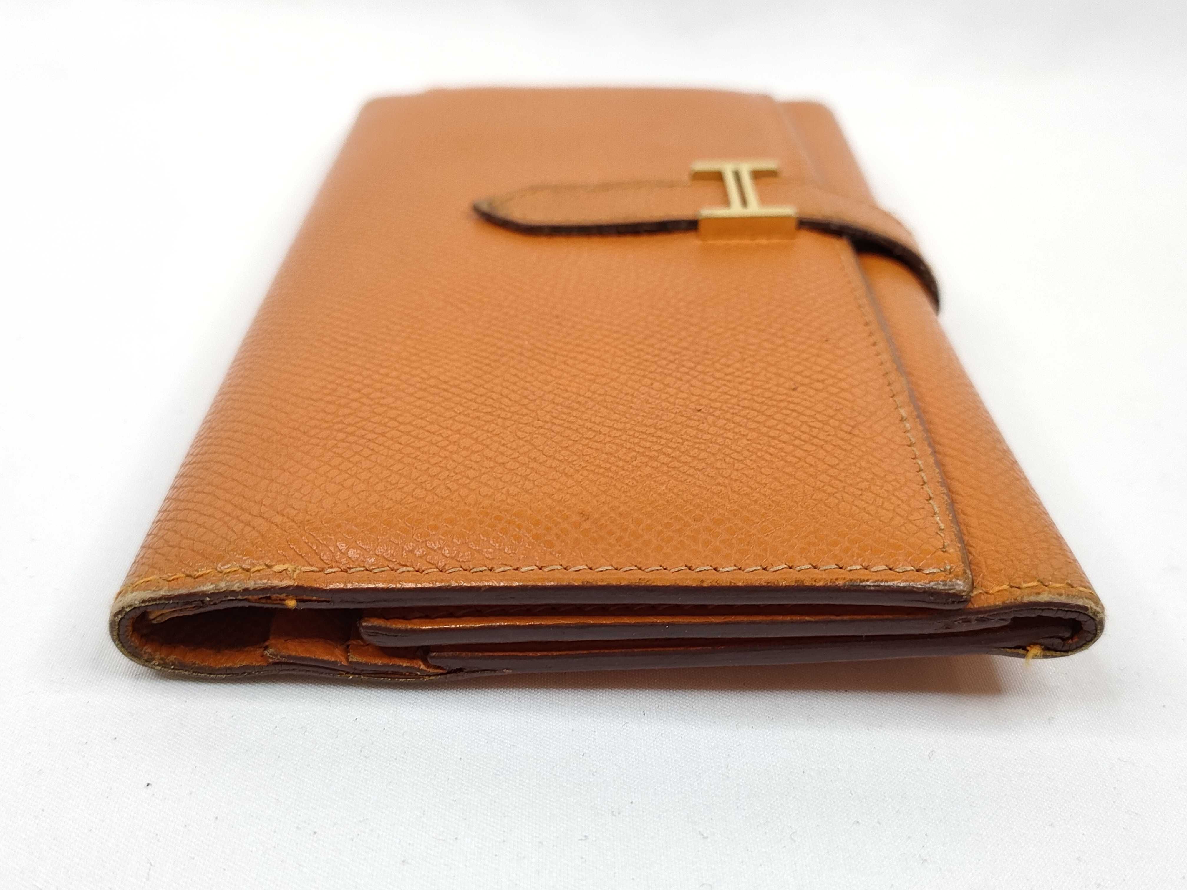 Bearn Hermès Bearn Long Wallet Gold Hardware Orange K Stamp Wallet — view 5