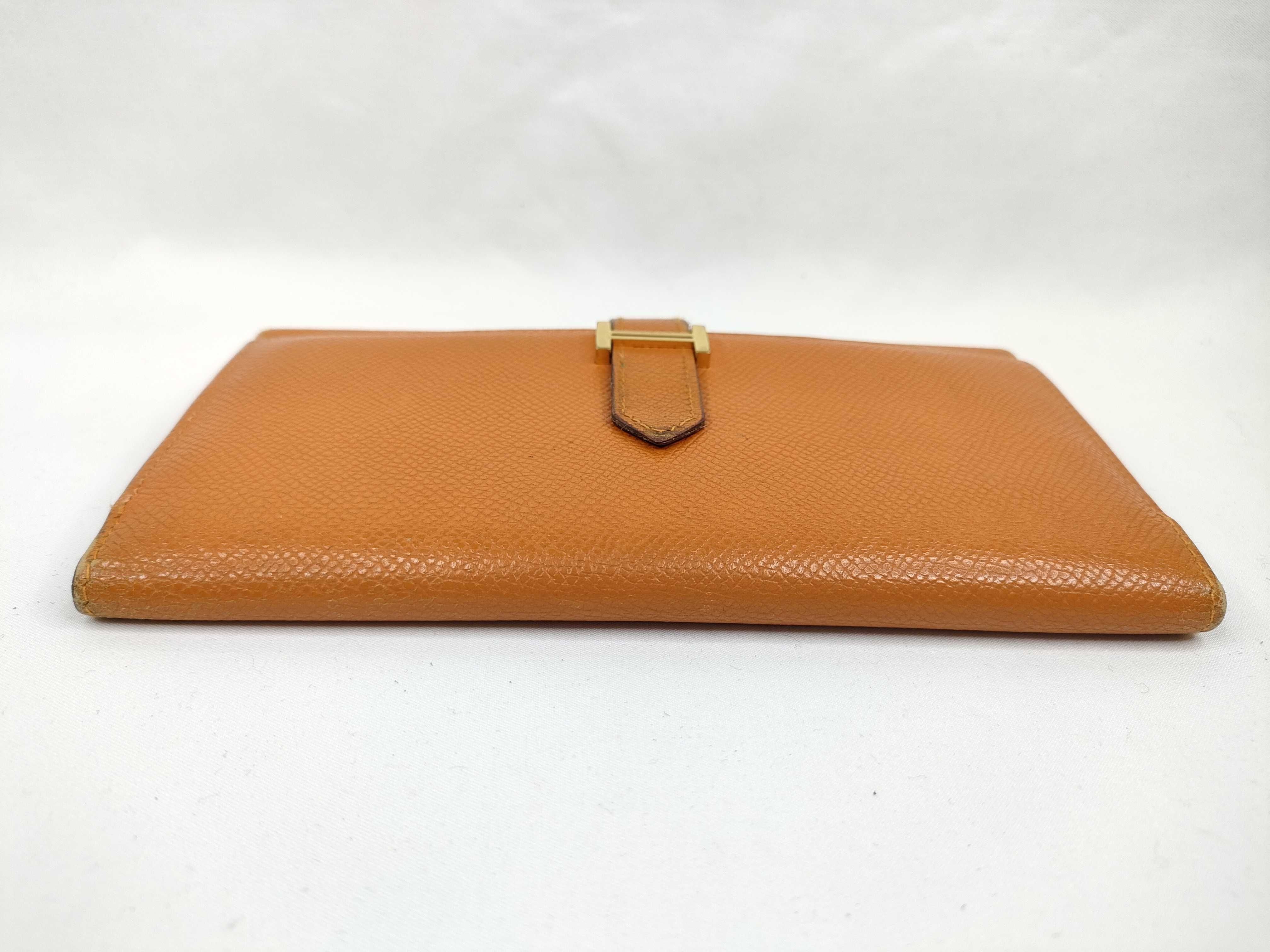 Bearn Hermès Bearn Long Wallet Gold Hardware Orange K Stamp Wallet — view 6