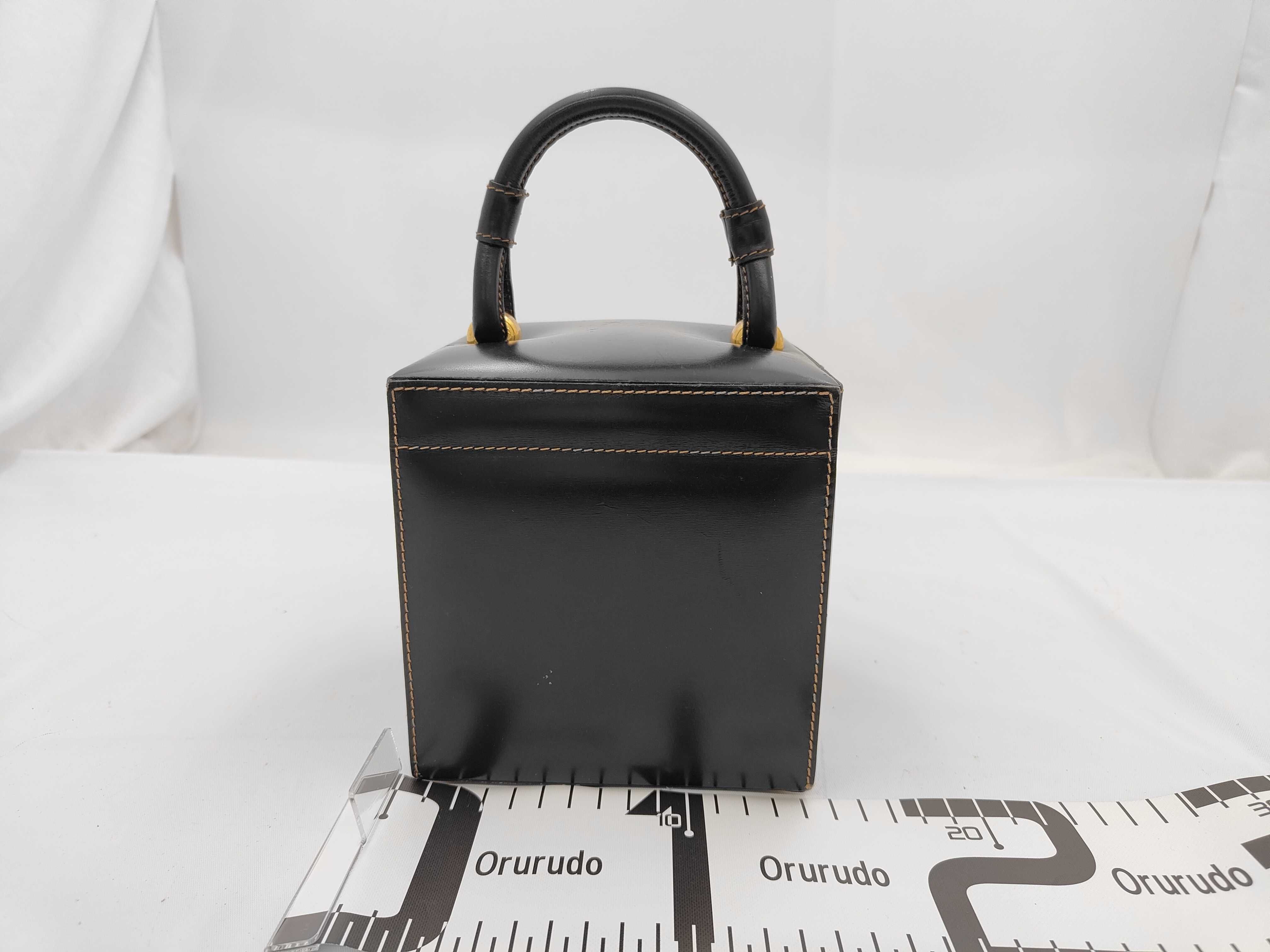 Anagram Black Leather Vanity Bag — view 2