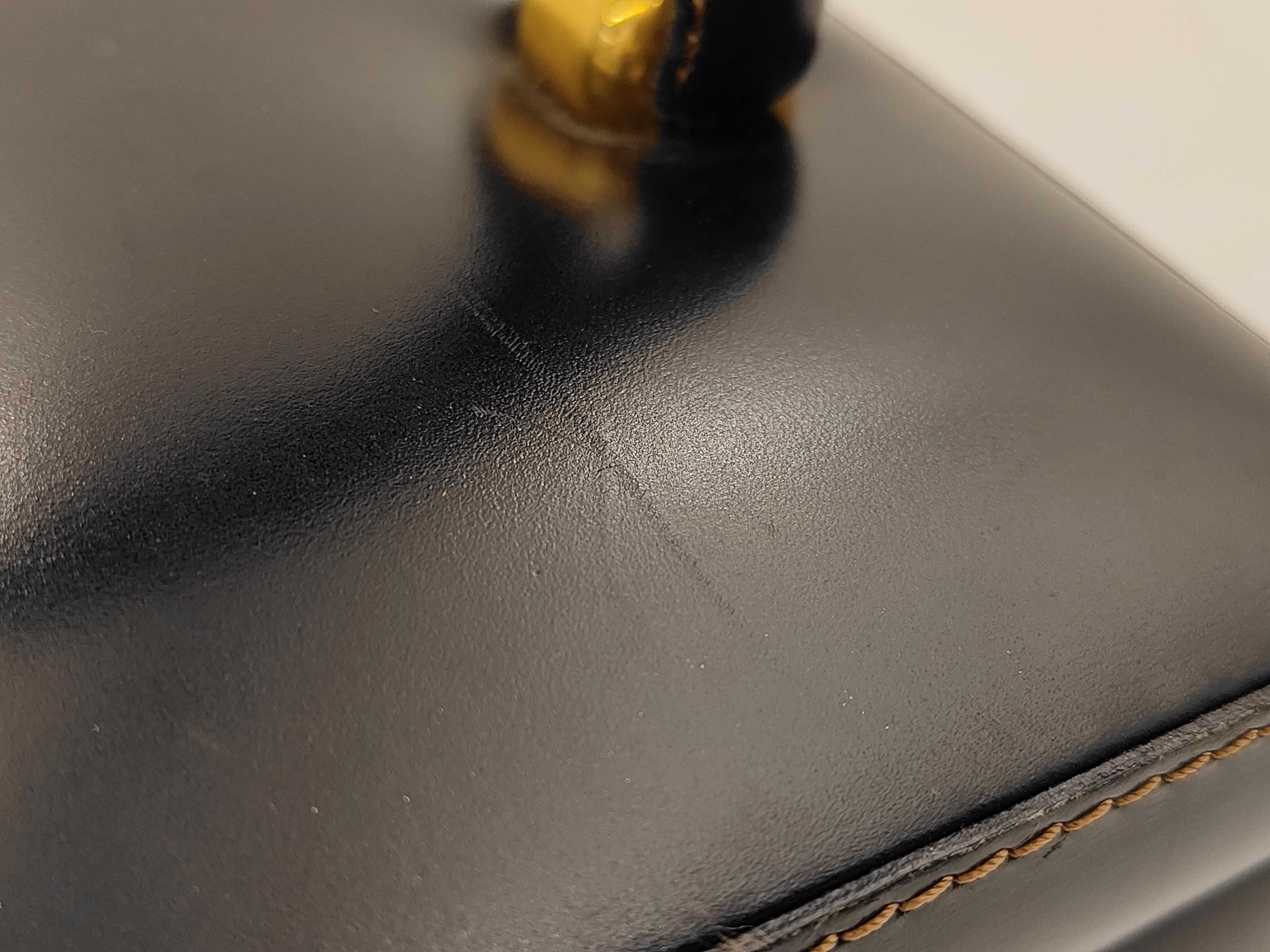 Anagram Black Leather Vanity Bag — view 13