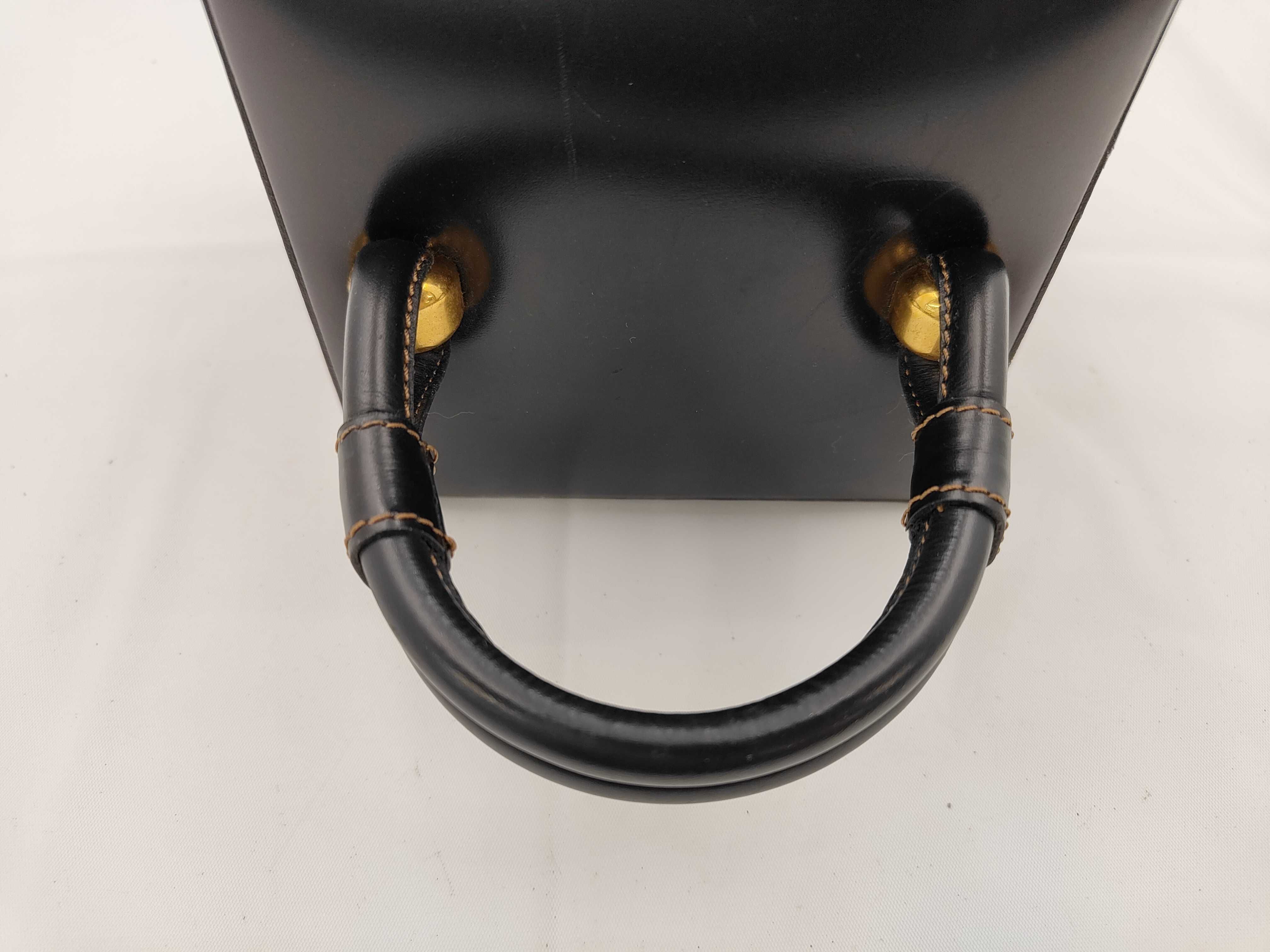 Anagram Black Leather Vanity Bag — view 3