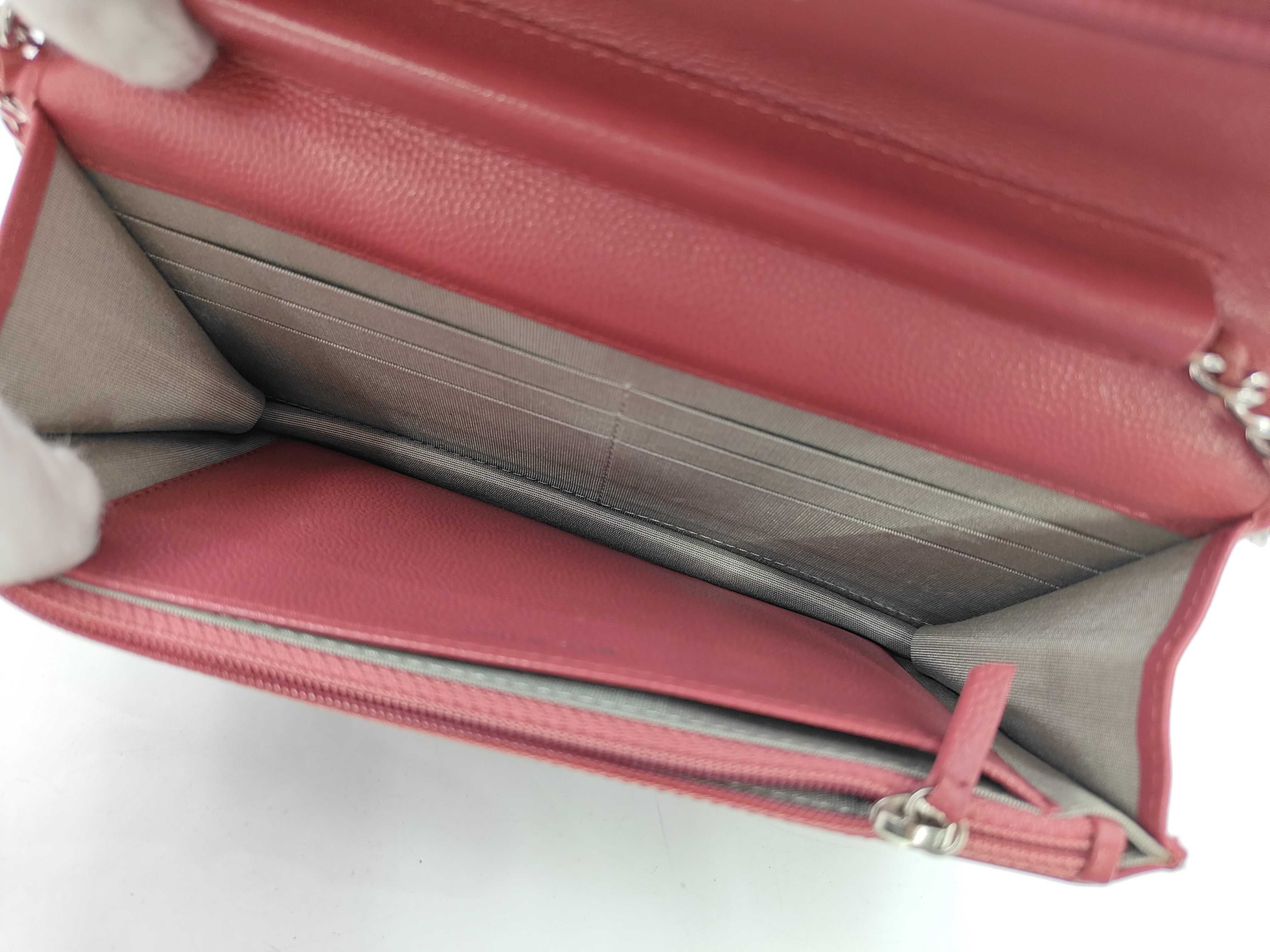 Matelassé Chain Wallet Rose Shoulder Bag — view 11