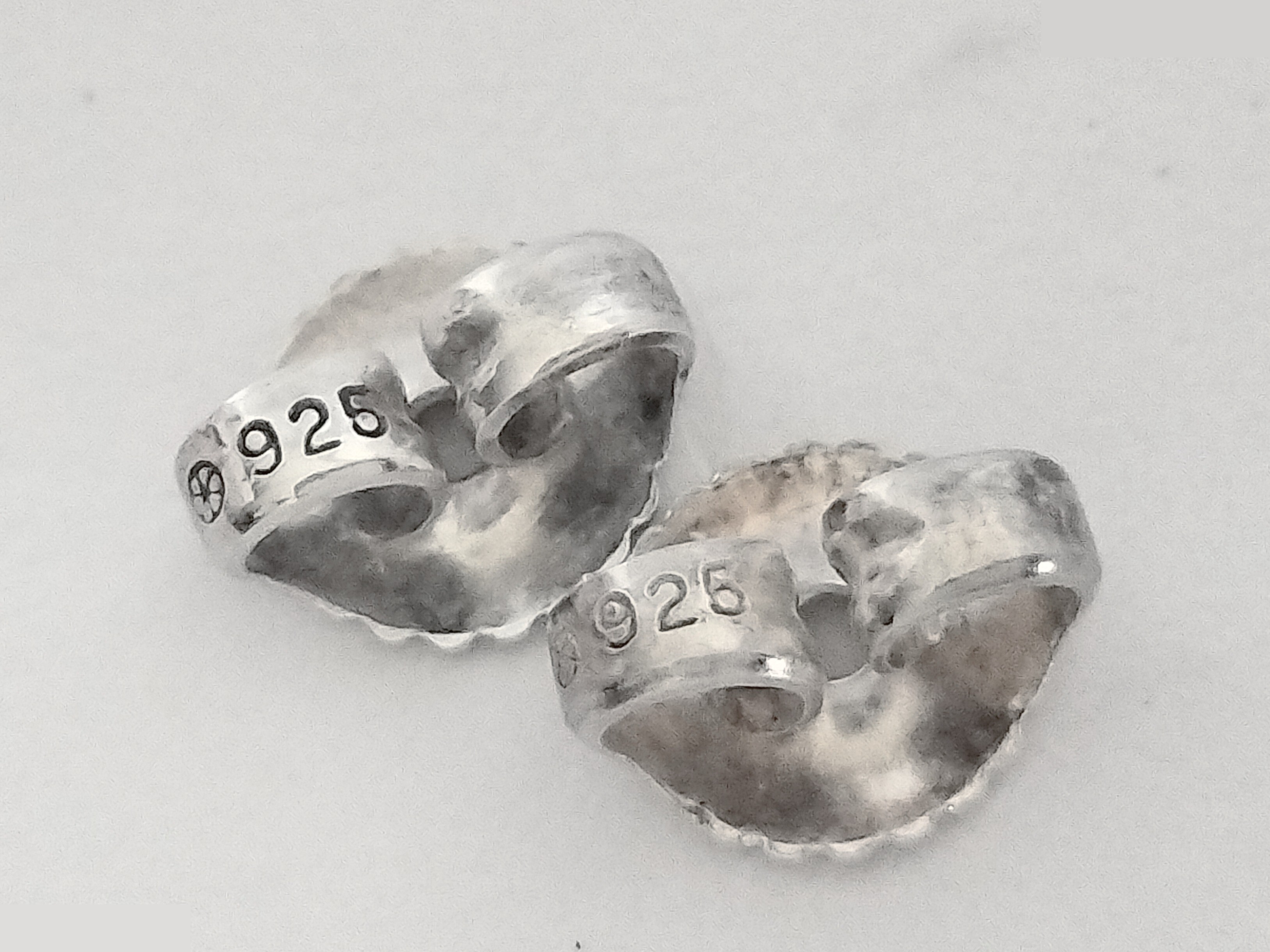 Clover-shaped 925 sterling silver earrings, 5.6g — view 3