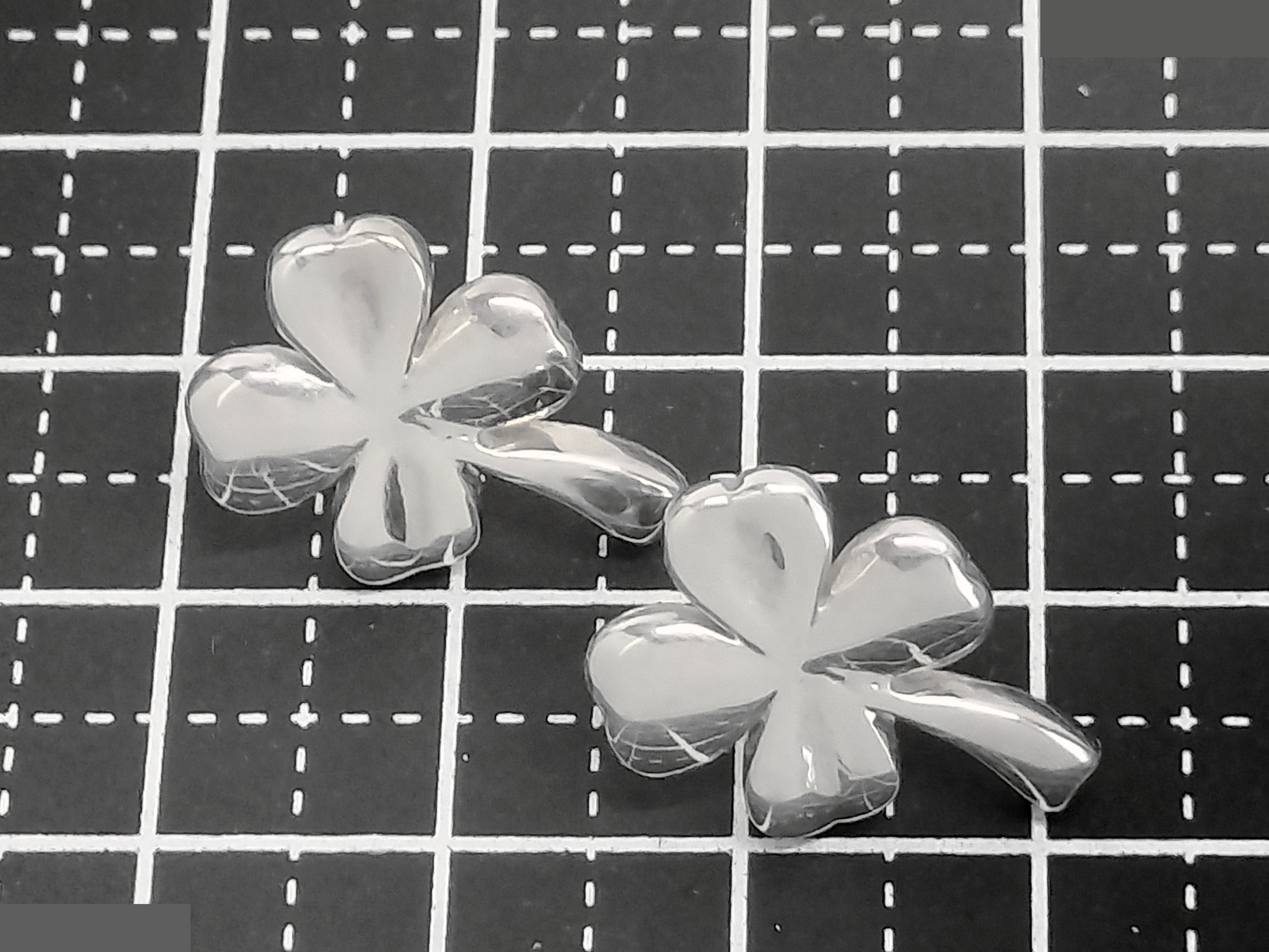 Clover-shaped 925 sterling silver earrings, 5.6g — view 8