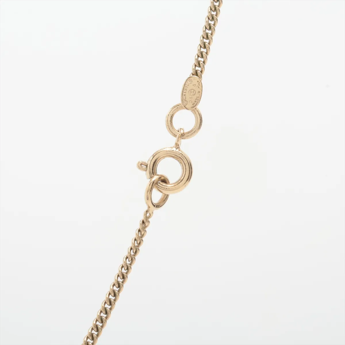 Coco Mark Lip 04A Necklace Resin x GP x Rhinestone Gold — view 3
