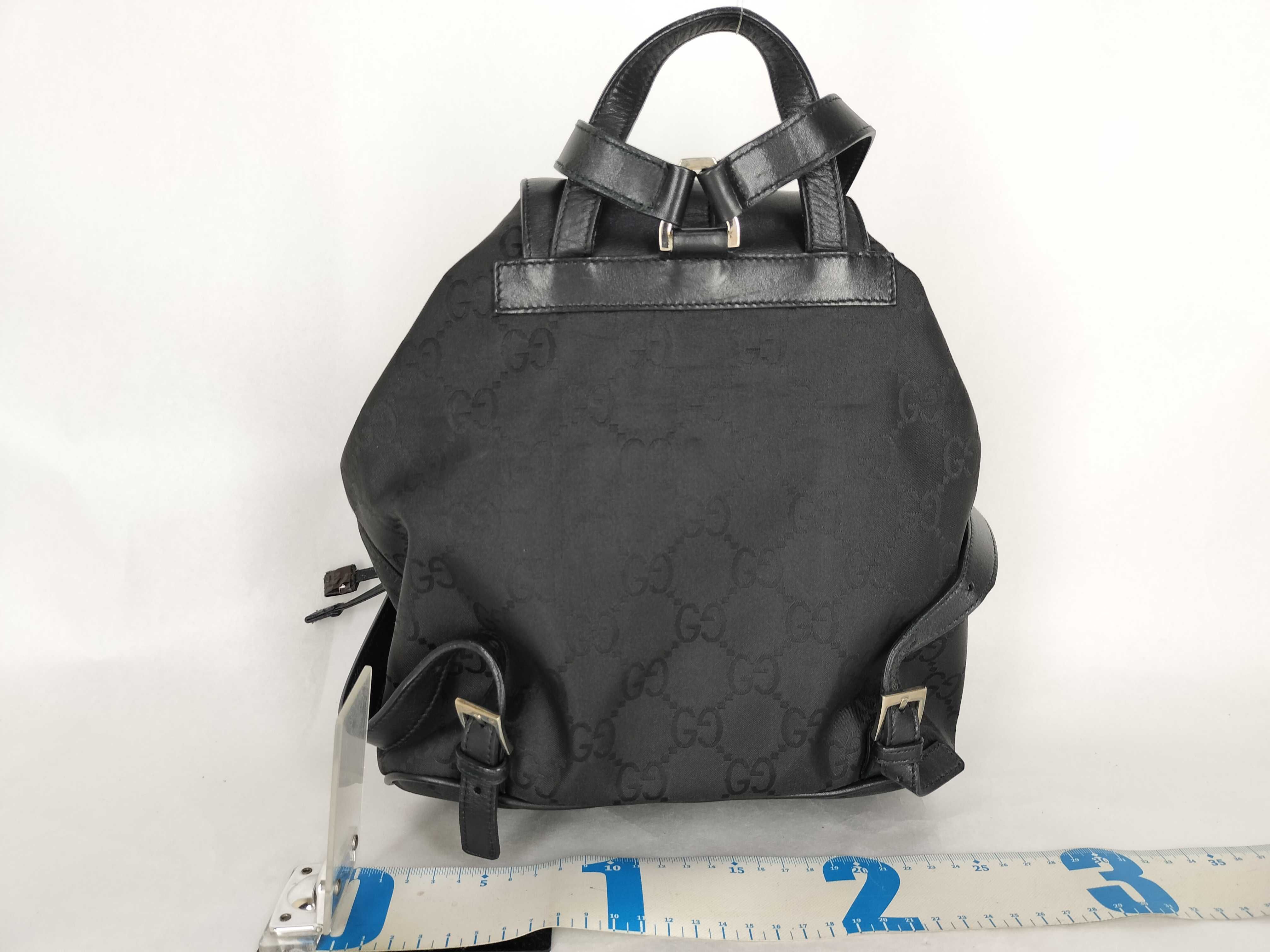 Jackie Gucci GG Nylon Jackie Backpack Black Backpack — view 2