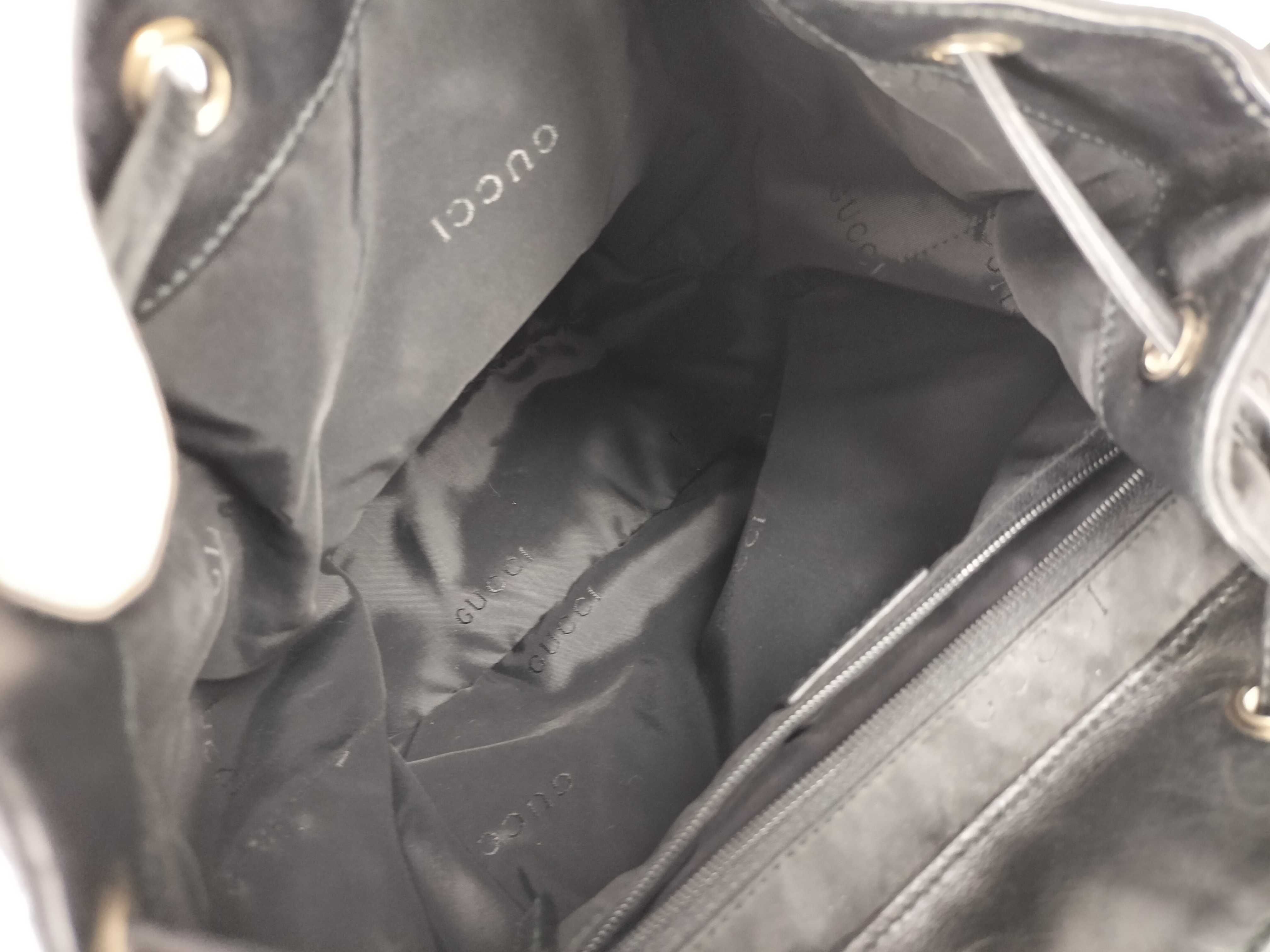 Jackie Gucci GG Nylon Jackie Backpack Black Backpack — view 10