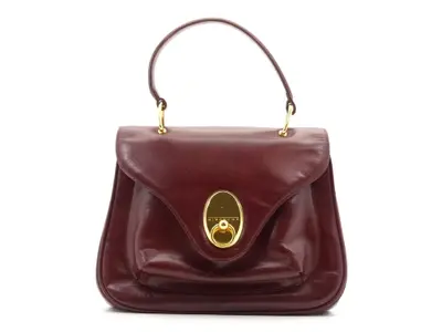 logo hardware leather handbag