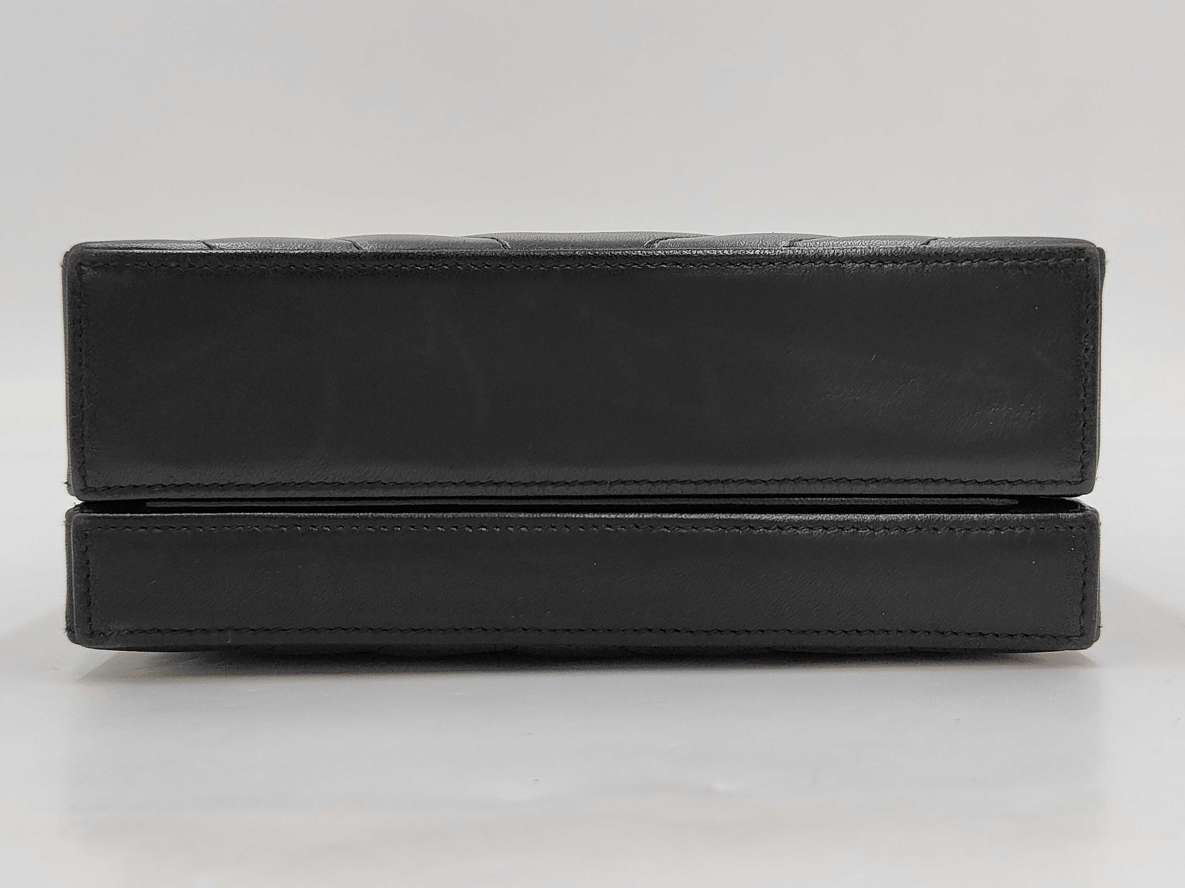 Lambskin V-Stitch Box-Shaped Shoulder Bag — view 3