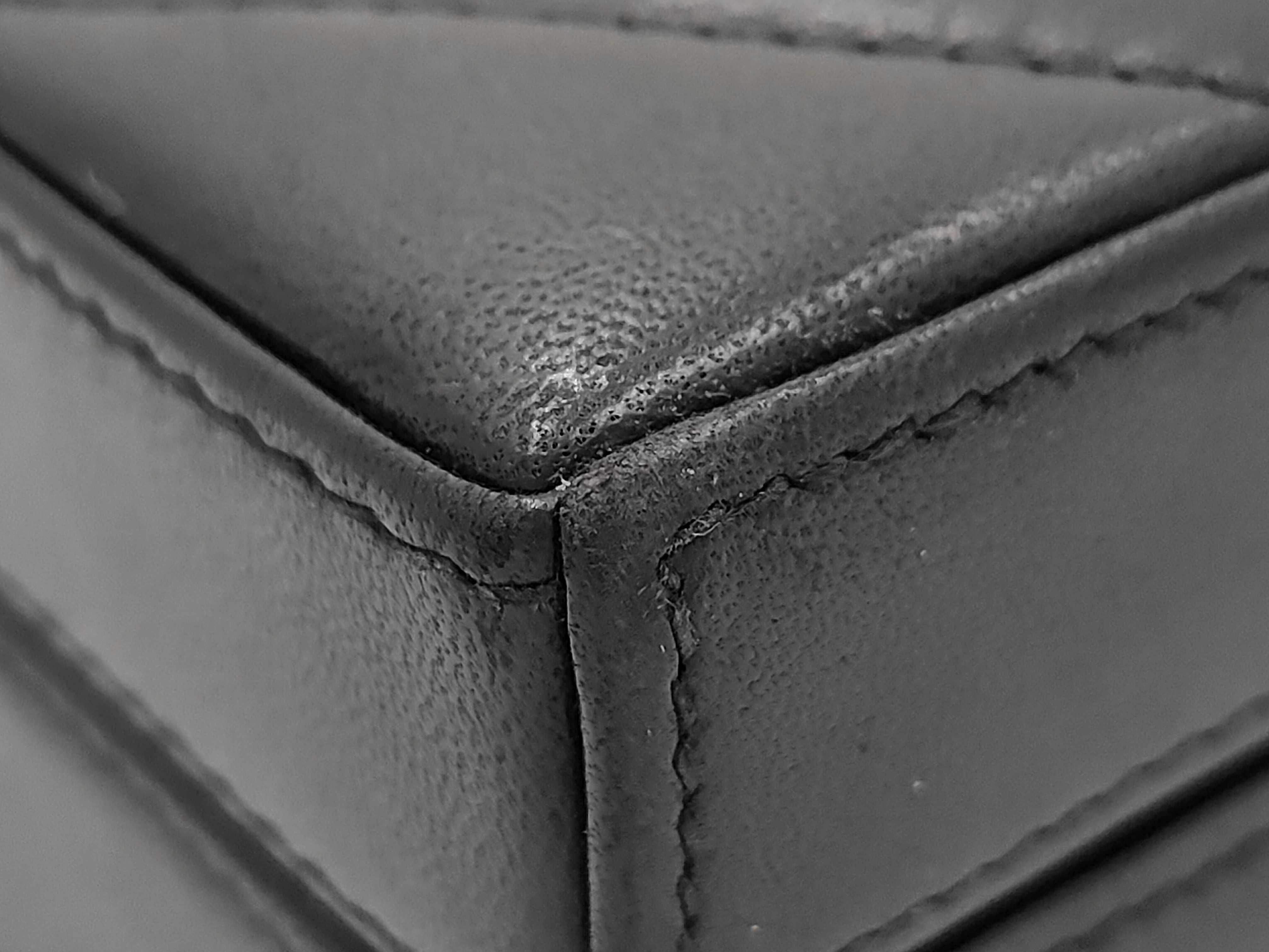 Lambskin V-Stitch Box-Shaped Shoulder Bag — view 4