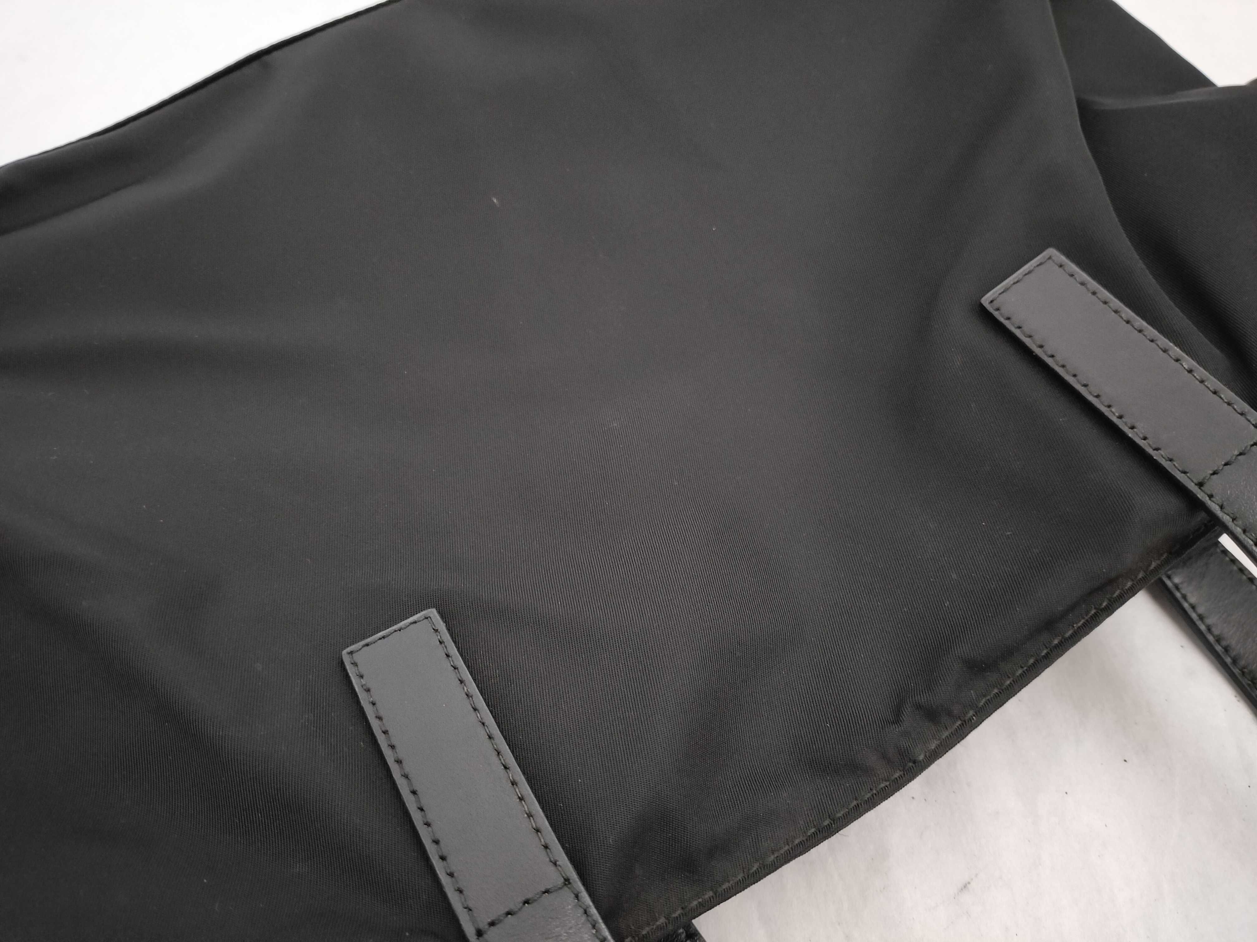 nylon tote bag, black. — view 12