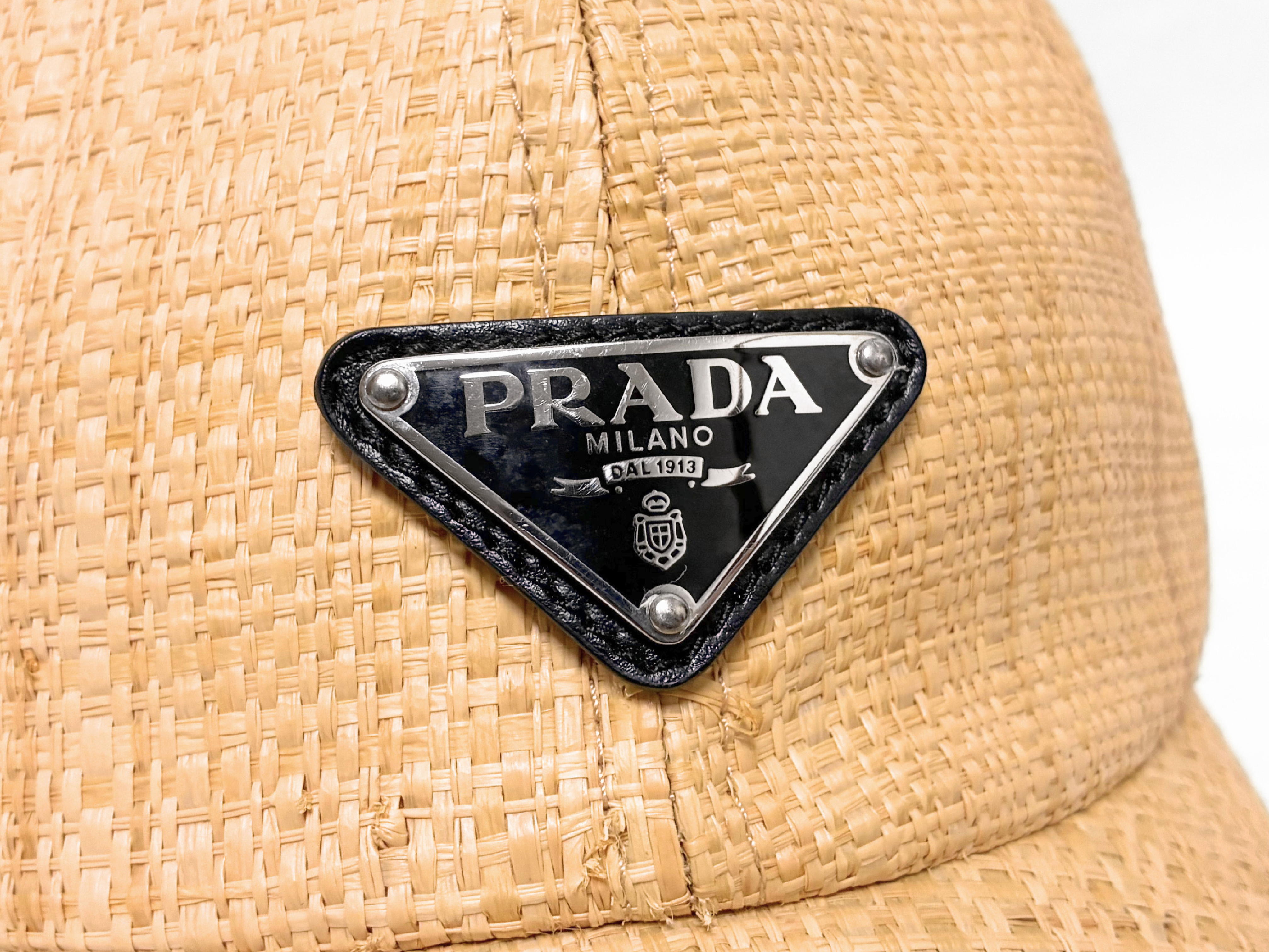 1HC231 Triangle Logo Cap, Size M, Straw, Beige, Other Accessories — view 4
