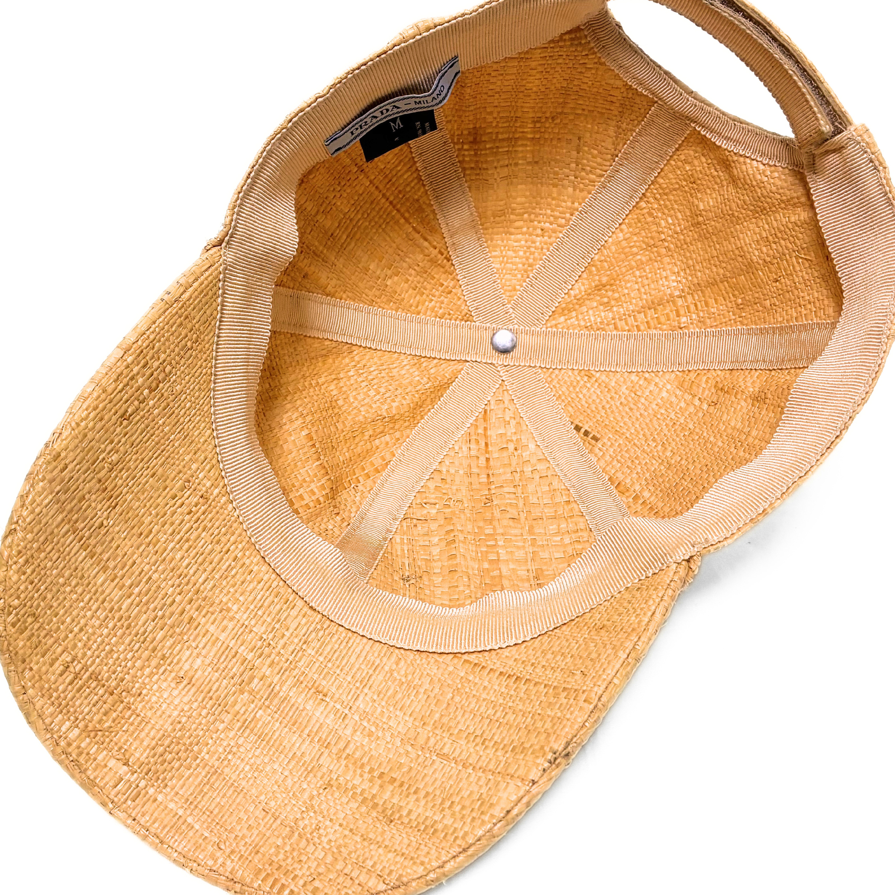 1HC231 Triangle Logo Cap, Size M, Straw, Beige, Other Accessories — view 5