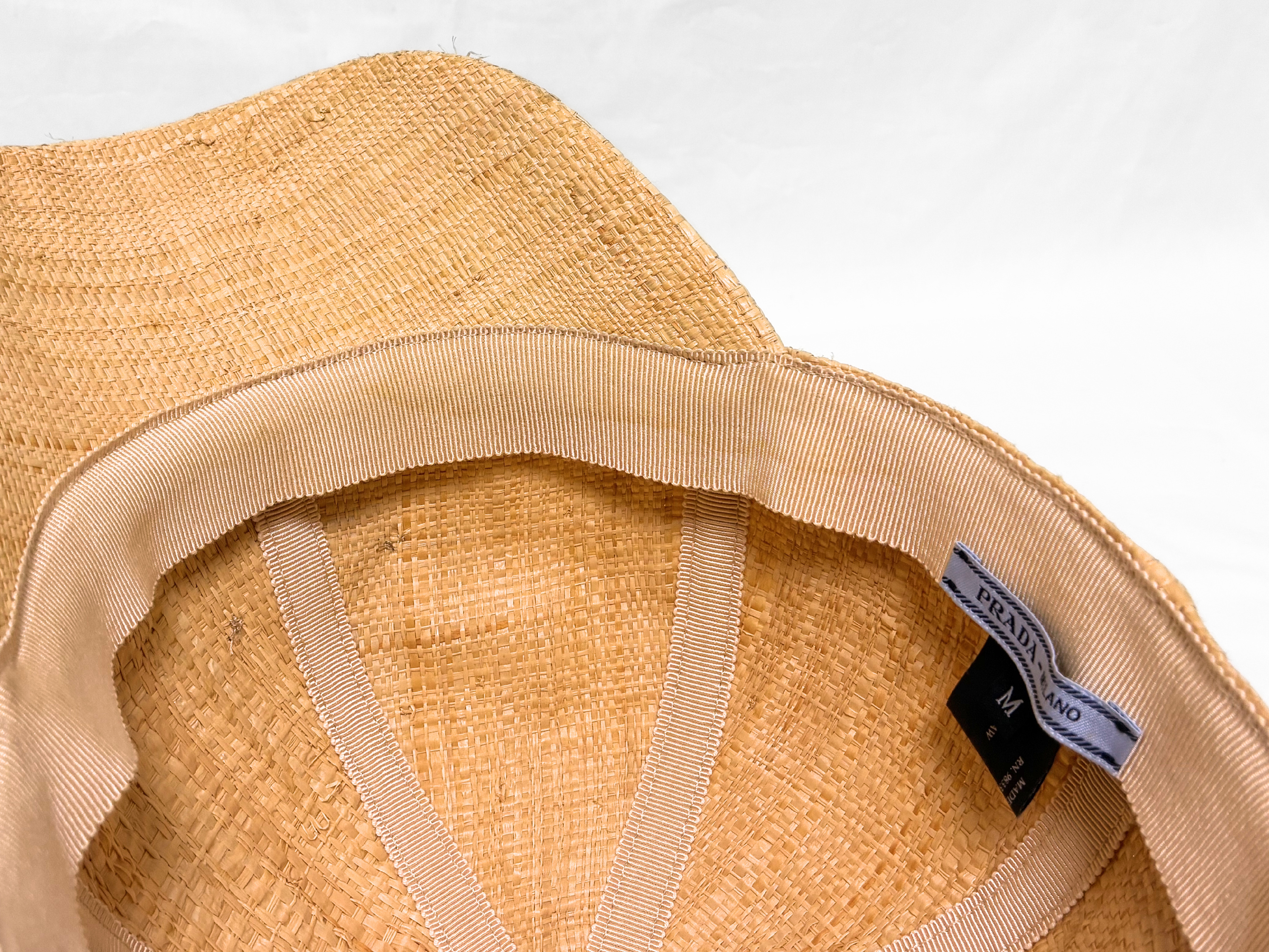 1HC231 Triangle Logo Cap, Size M, Straw, Beige, Other Accessories — view 6