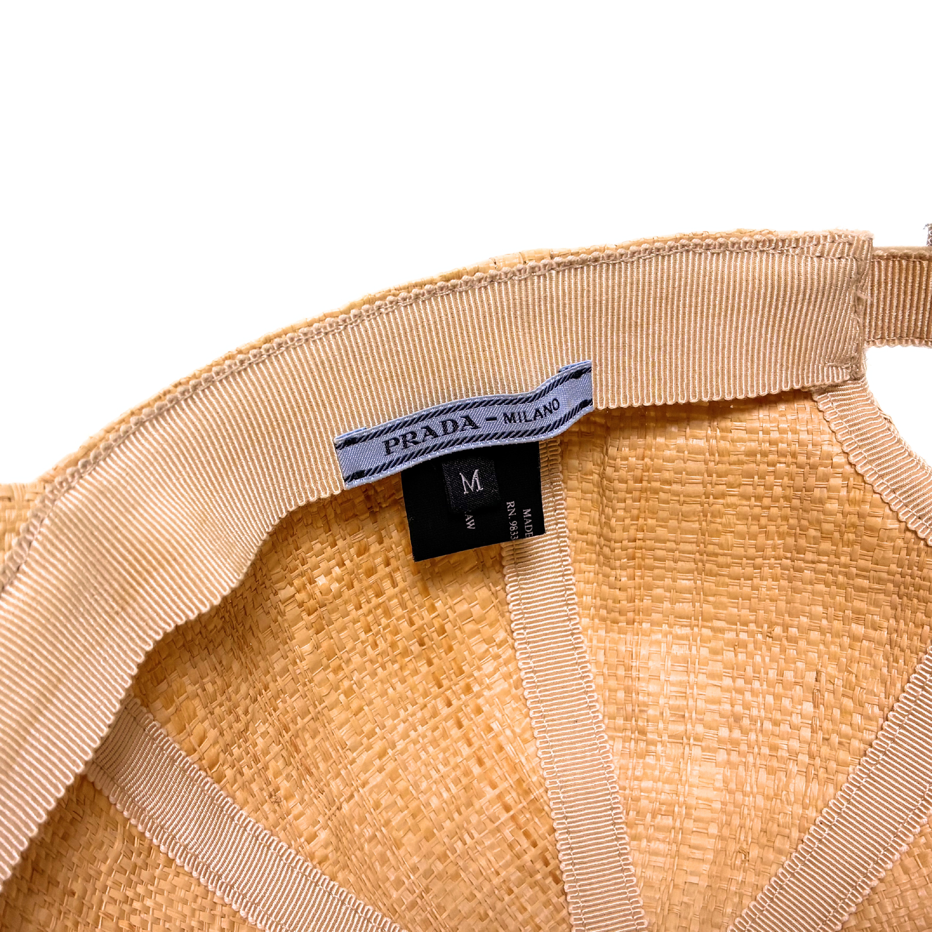 1HC231 Triangle Logo Cap, Size M, Straw, Beige, Other Accessories — view 7