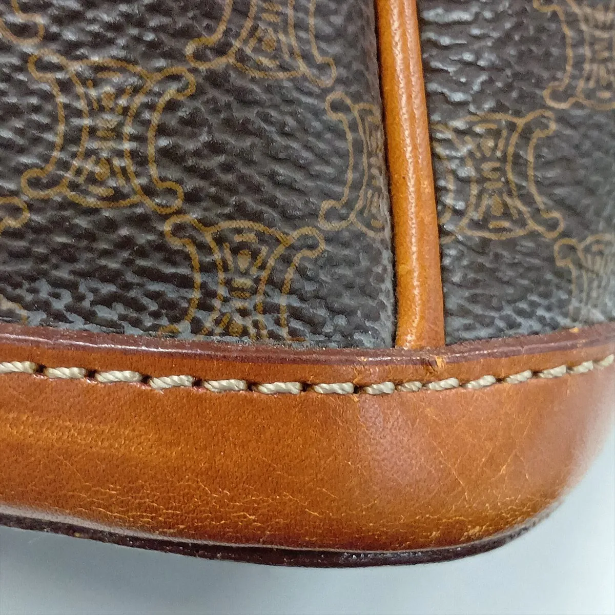 Macadam PVC x Leather Handbag, Brown — view 12