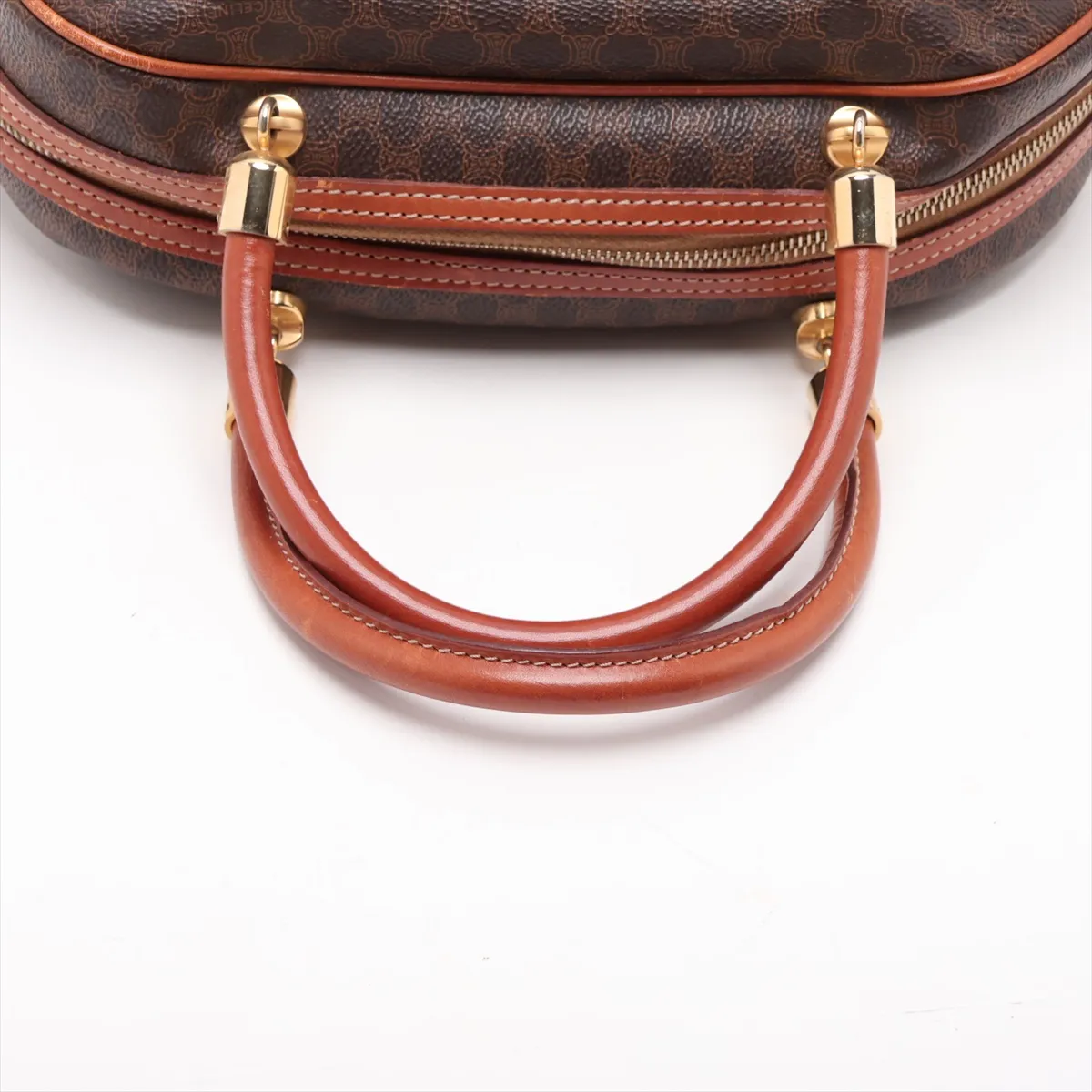 Macadam PVC x Leather Handbag, Brown — view 5