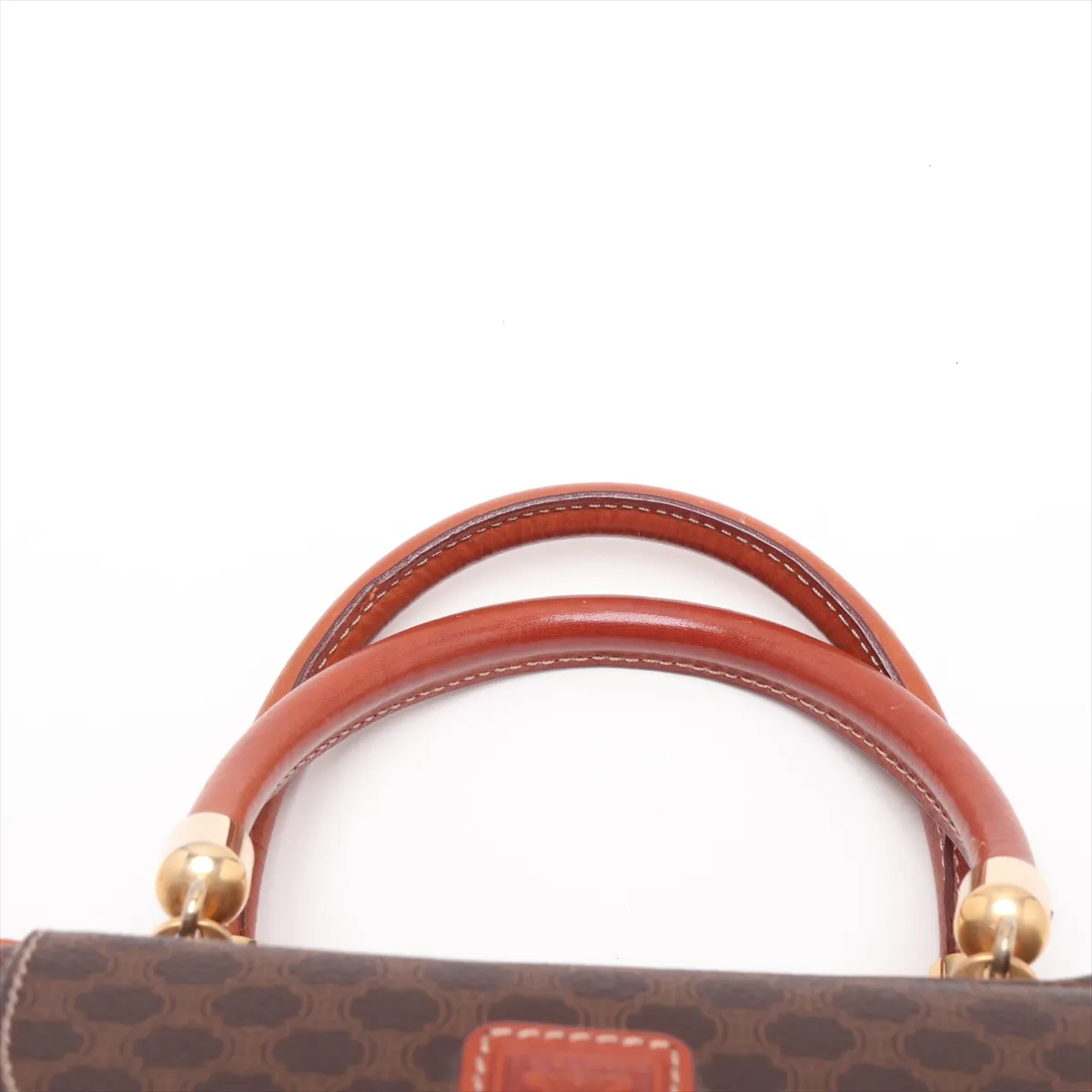 Macadam PVC x Leather Handbag, Brown — view 6