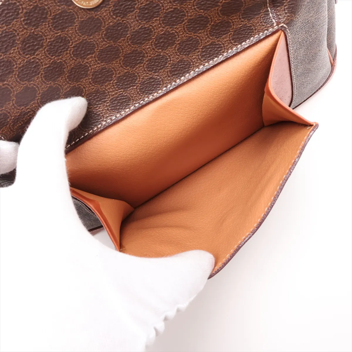 Macadam PVC x Leather Handbag, Brown — view 9