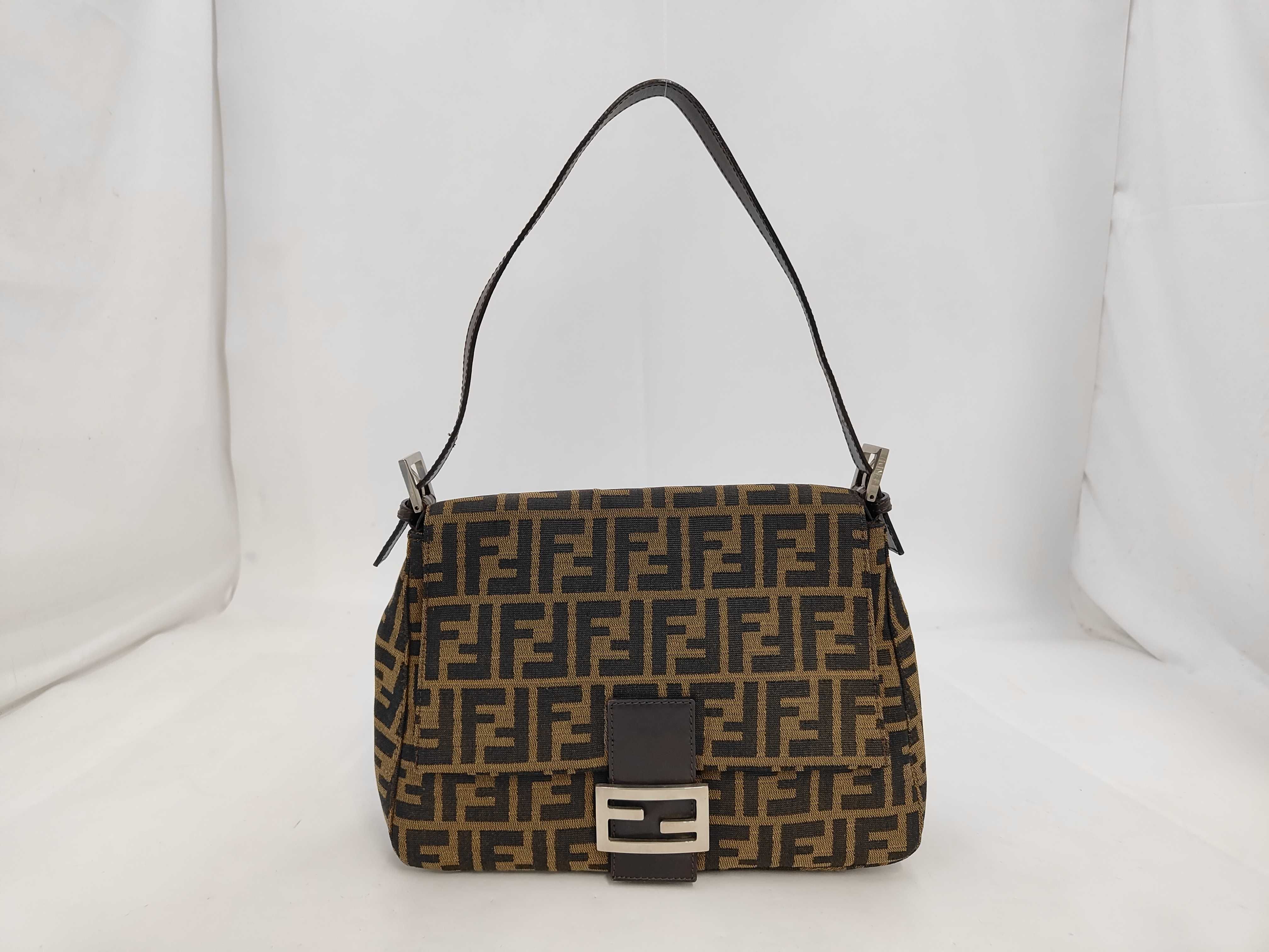 Mamma Bucket 26325 Zucca Canvas x Leather Brown Shoulder Bag