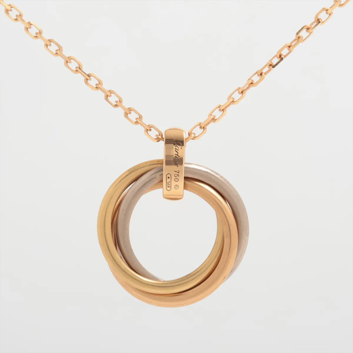 Trinity Diamond Necklace 750 (Yellow Gold x Pink Gold x White Gold) 8.5g TS0810 — view 2