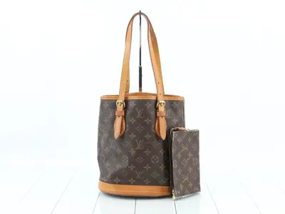 Monogram Bucket PM Tote Bag with Pouch